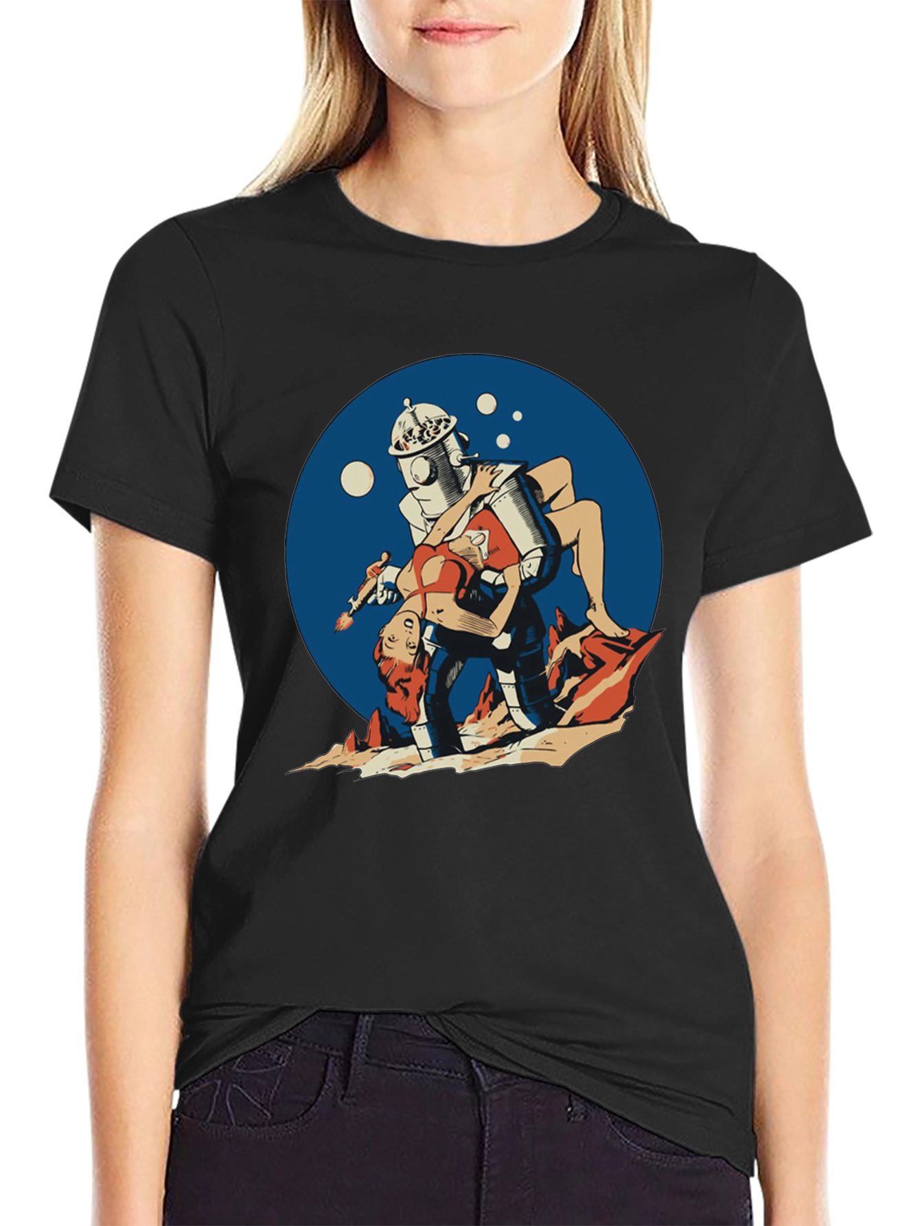 Retro Robot Pin-Up T-Shirt
