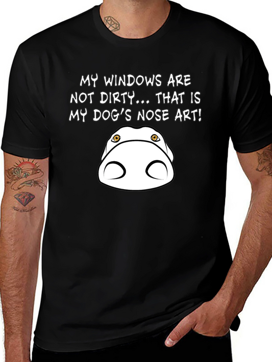 Dog Nose Art T-Shirt - Humorous Pet Lover Tee