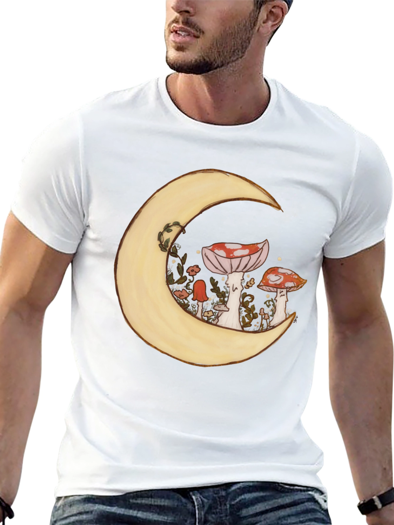 Mushroom Moon Graphic Tee