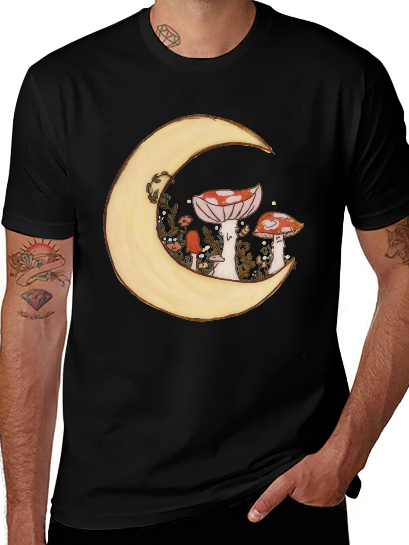 Mushroom Moon Graphic Tee