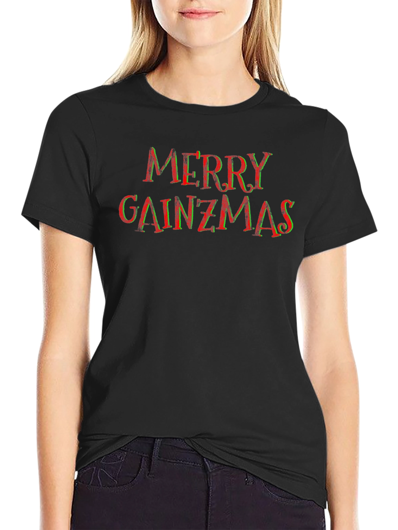 Merry Gainzmas Black T-Shirt - Fitness Holiday Apparel