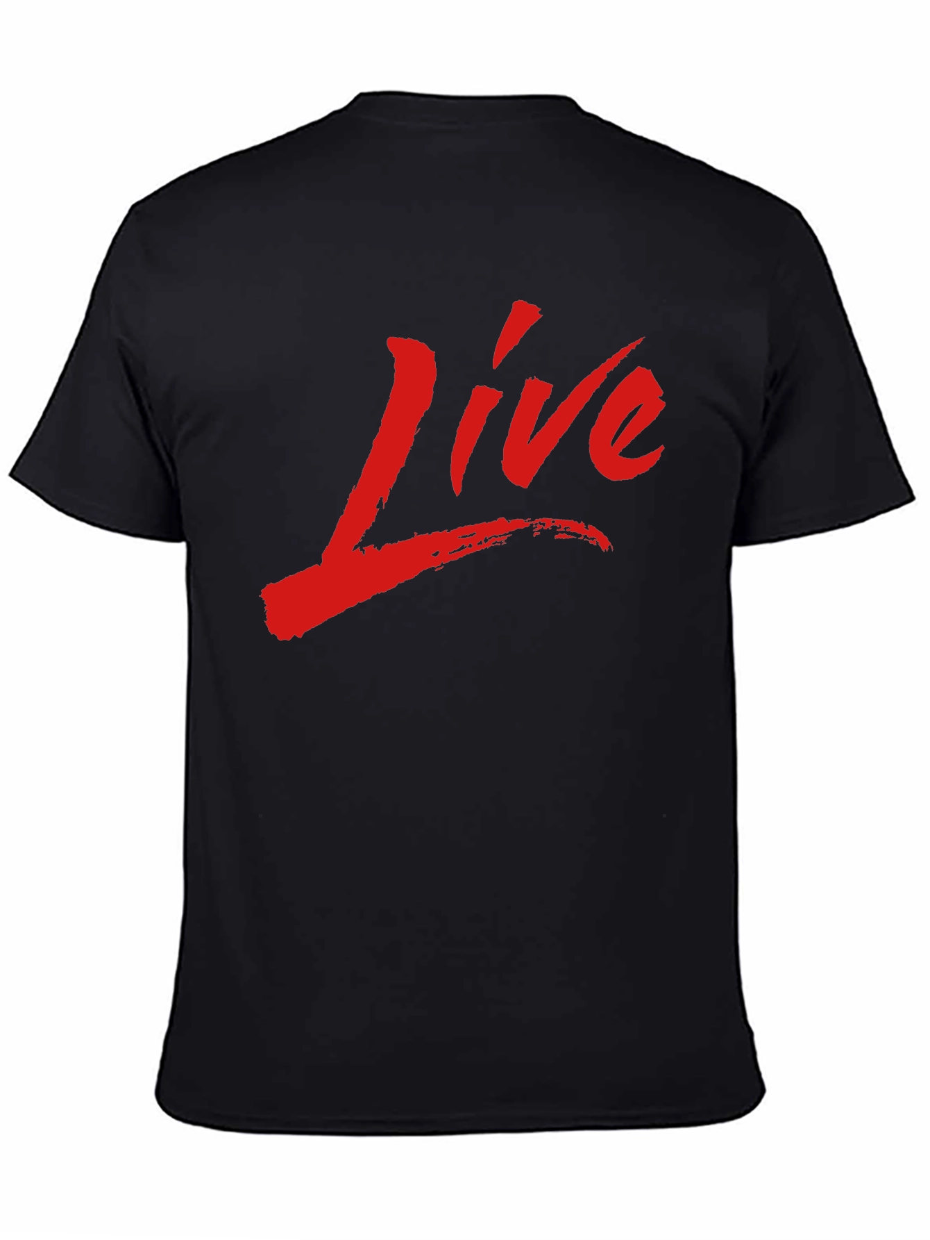 Live Graphic Print Black T-Shirt