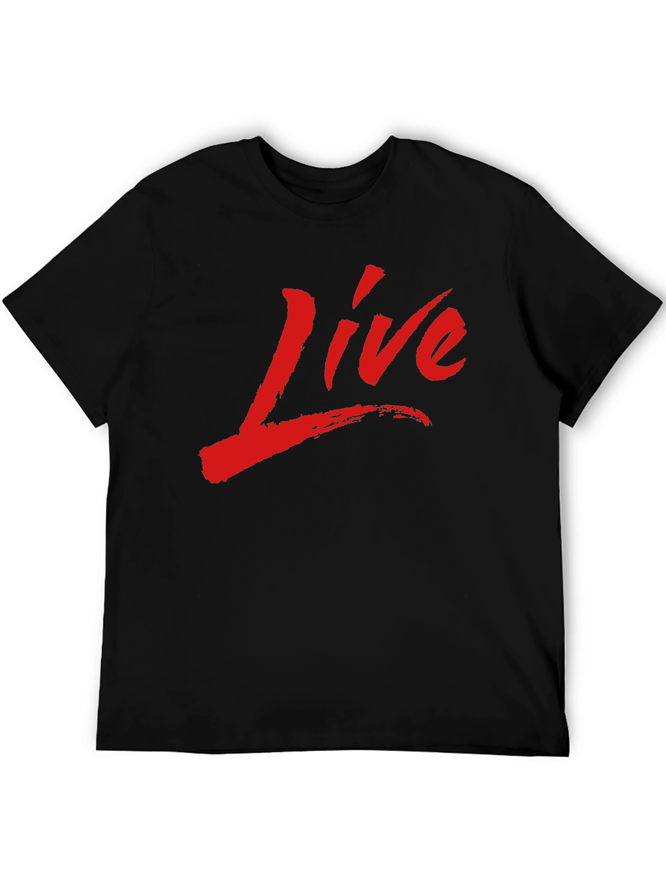 Live Graphic Print Black T-Shirt