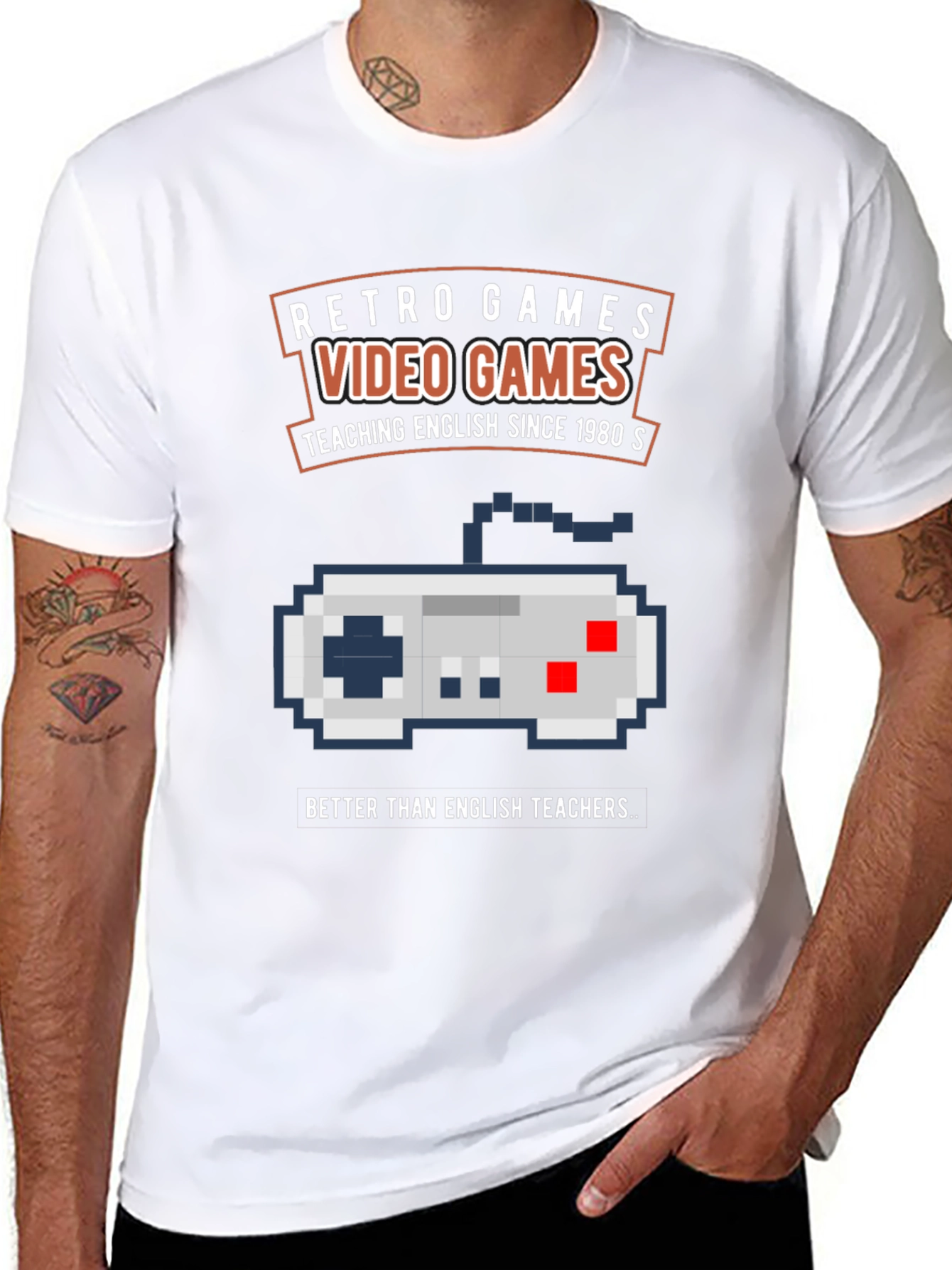 Retro Video Games T-Shirt - English Teacher