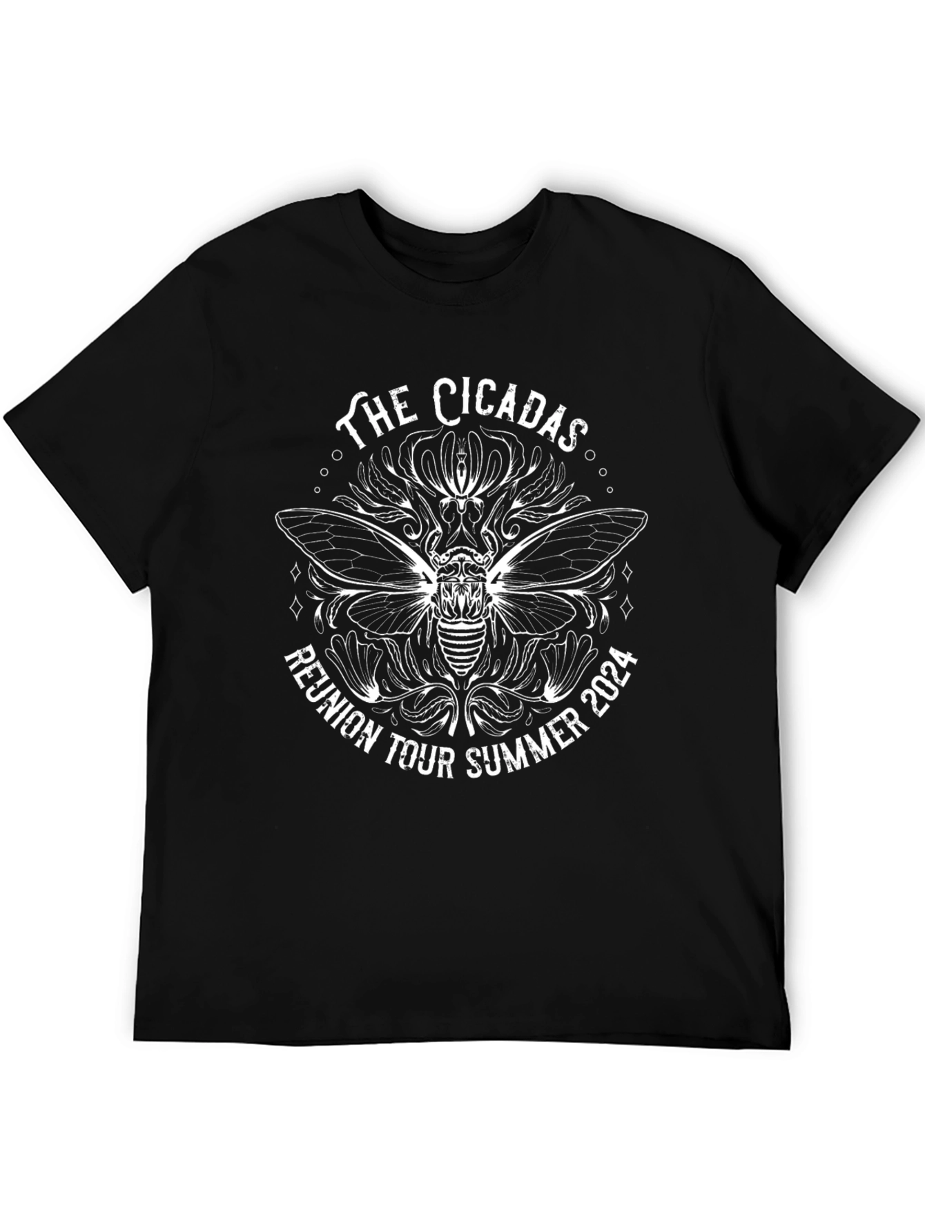 The Cicadas Reunion Tour Summer 2024 Black T-Shirt