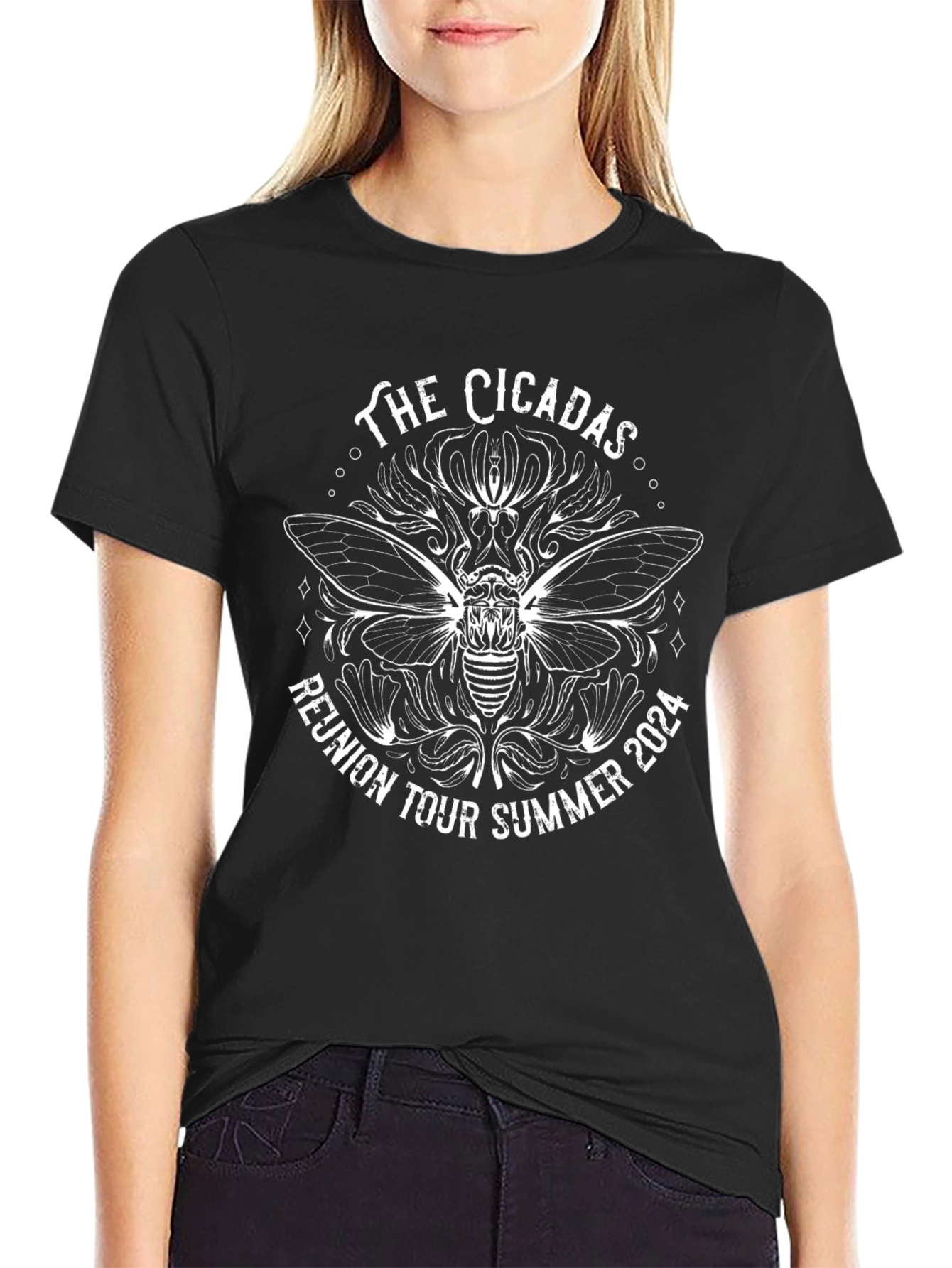 The Cicadas Reunion Tour Summer 2024 Black T-Shirt