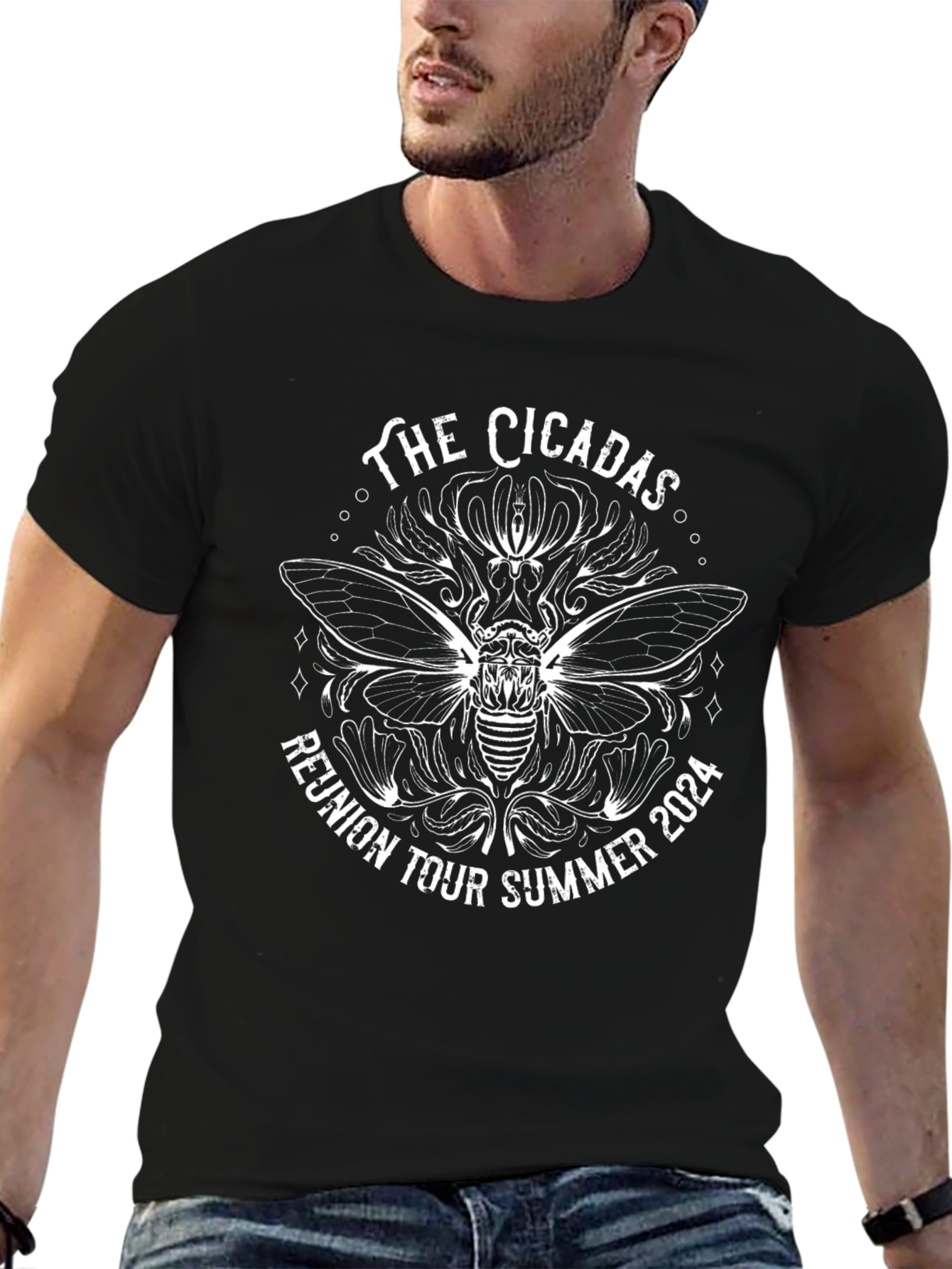 The Cicadas Reunion Tour Summer 2024 Black T-Shirt