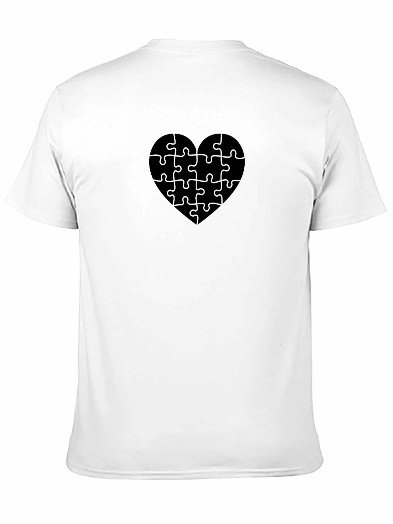Heart Puzzle T-Shirt - Black Tee