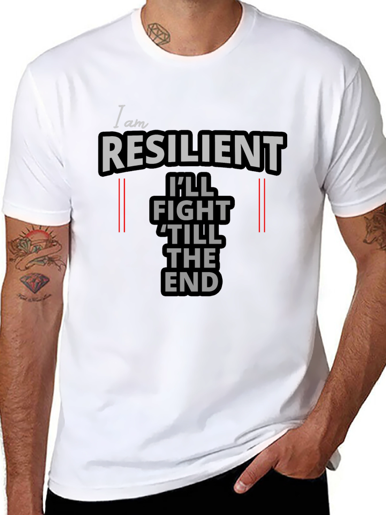 Resilient Graphic Tee - Motivational Strength T-Shirt