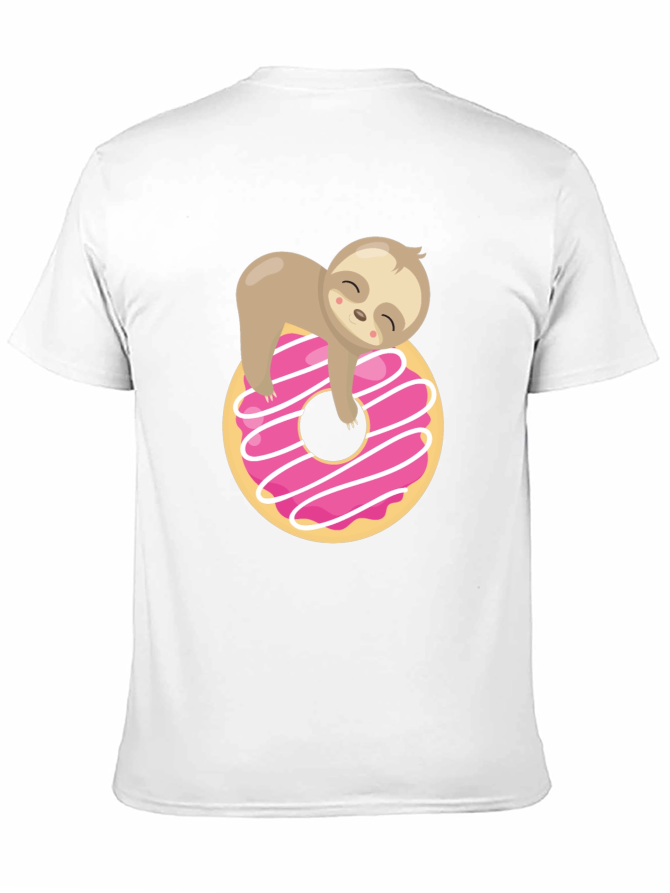 Sloth Donut Graphic T-Shirt Black