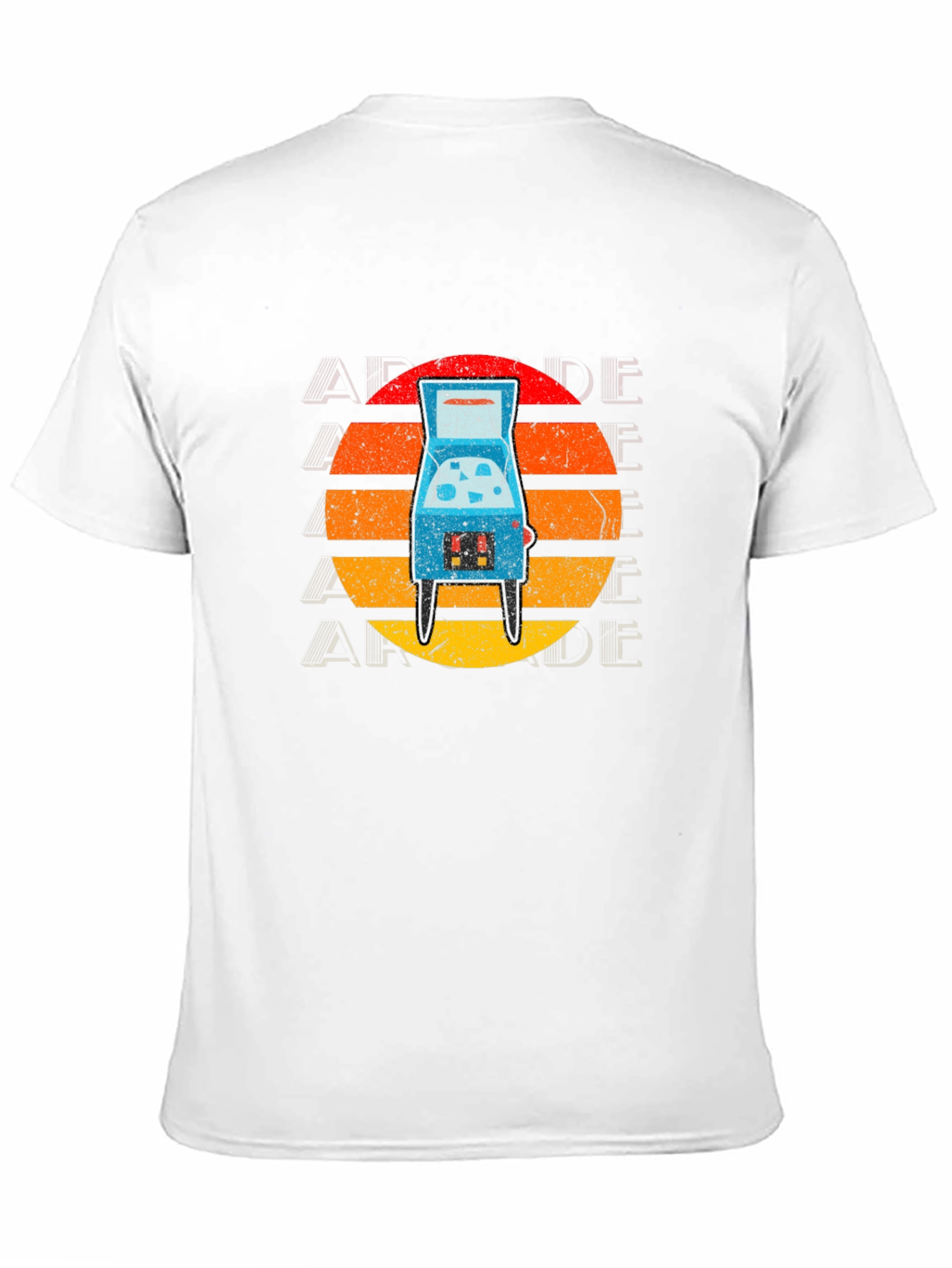 Retro Arcade Sunset T-Shirt - Black