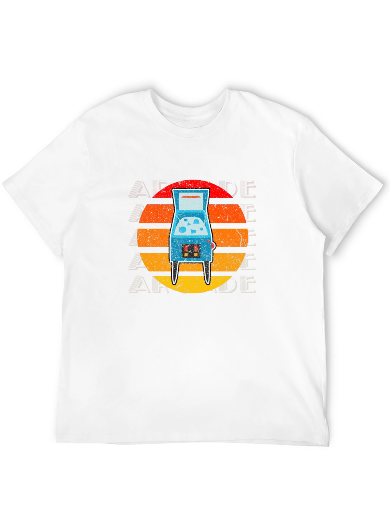 Retro Arcade Sunset T-Shirt - Black
