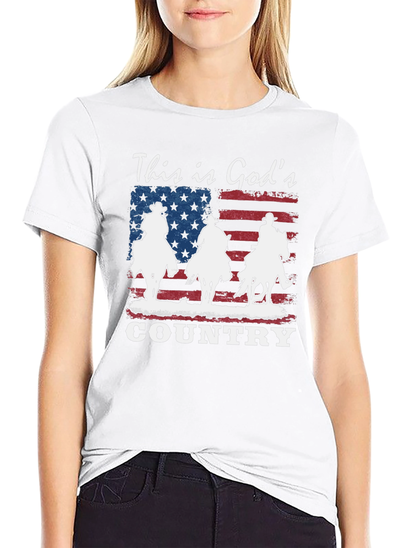 Gods Country Patriotic Graphic T-Shirt
