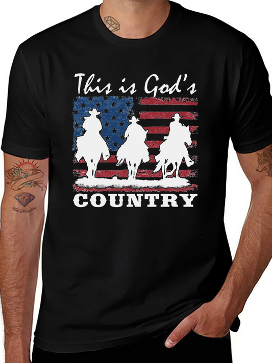 Gods Country Patriotic Graphic T-Shirt