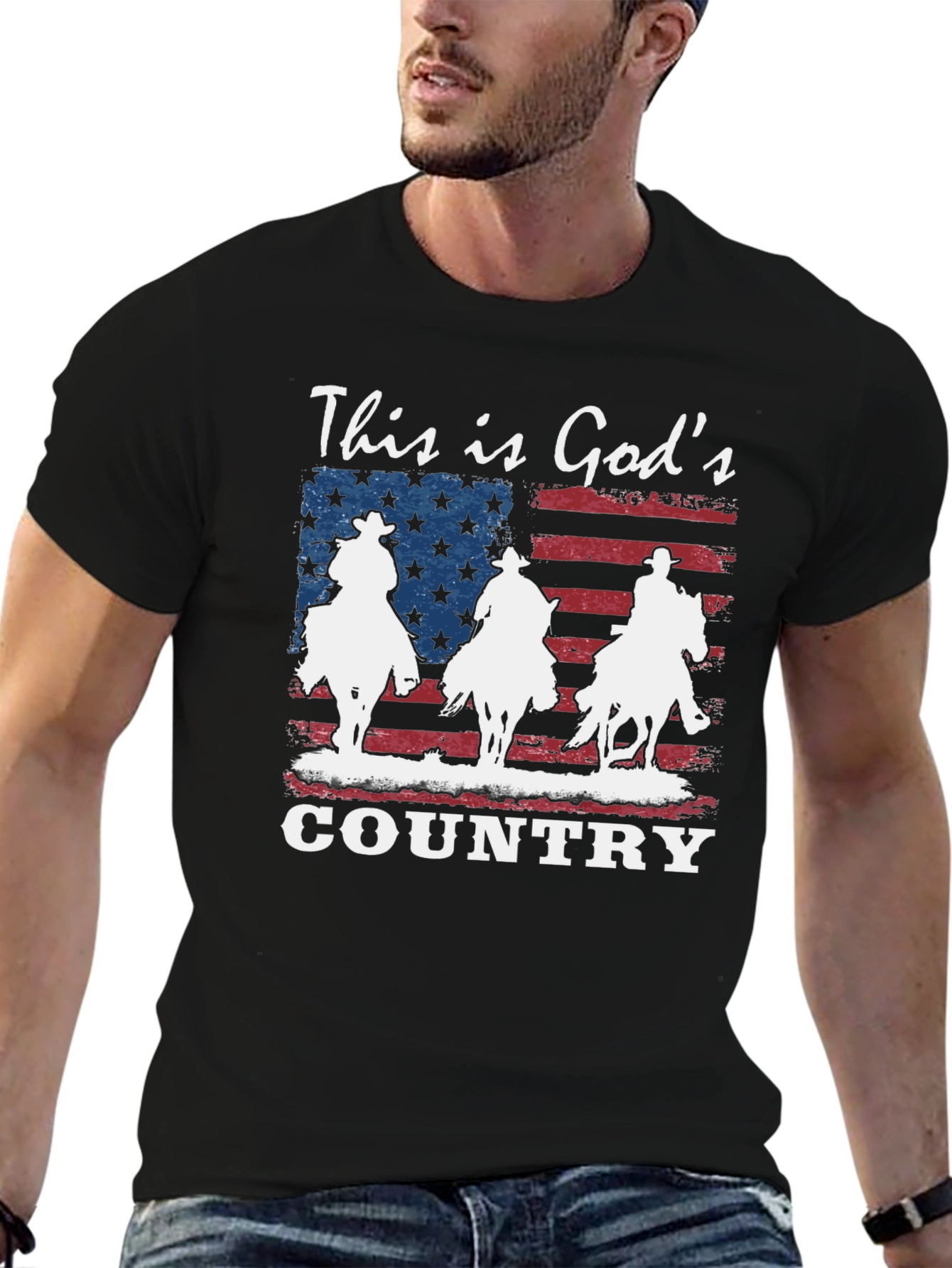 Gods Country Patriotic Graphic T-Shirt