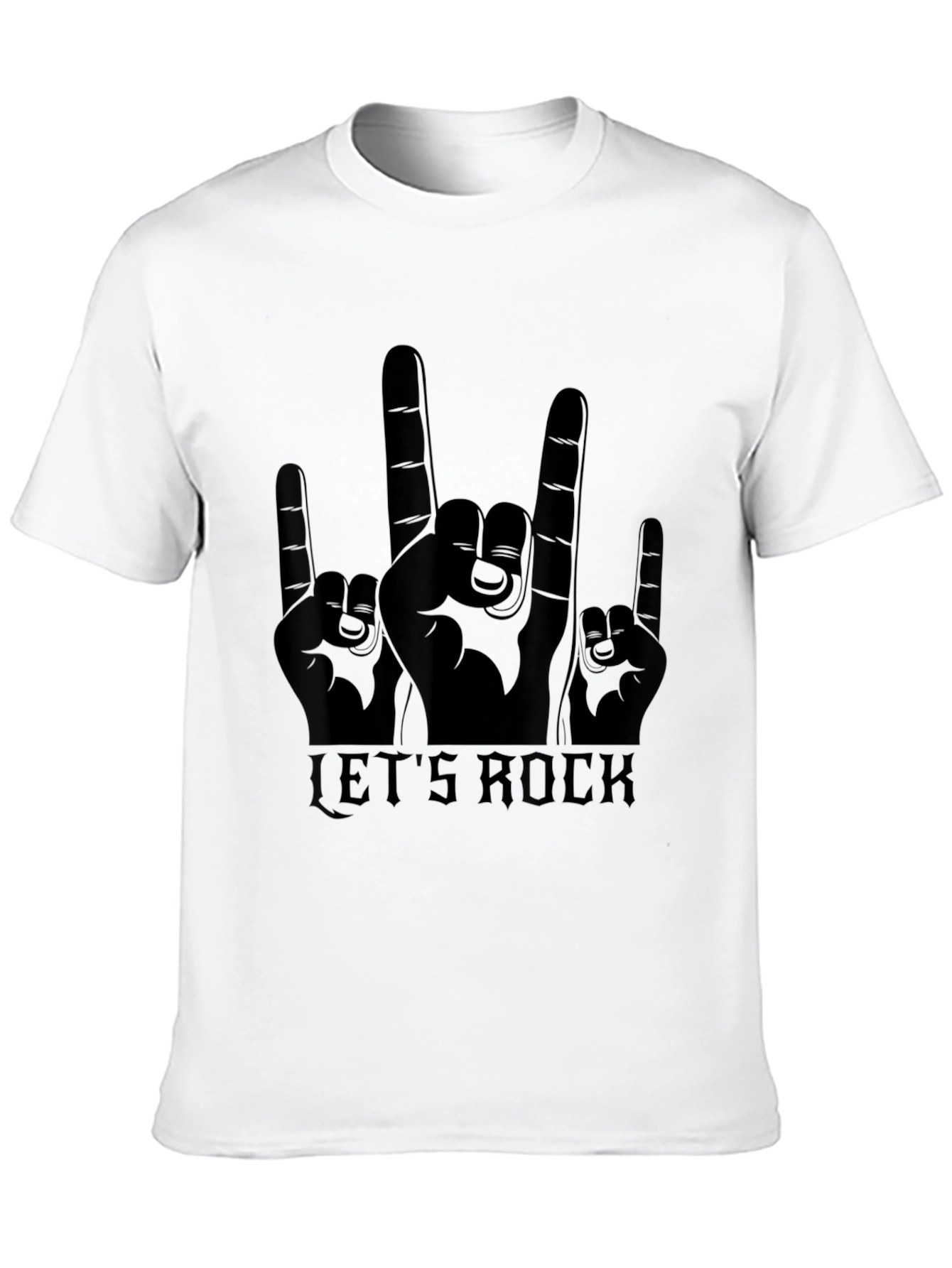 Lets Rock Graphic T-Shirt - Black