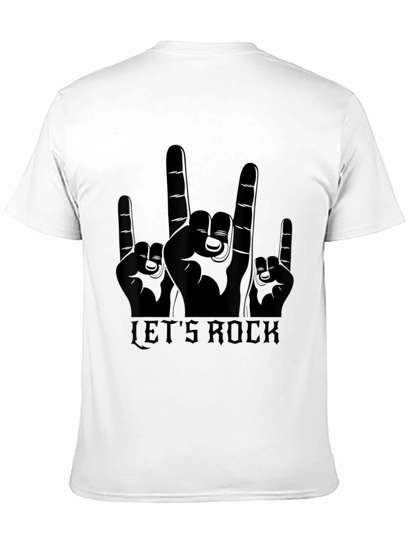 Lets Rock Graphic T-Shirt - Black