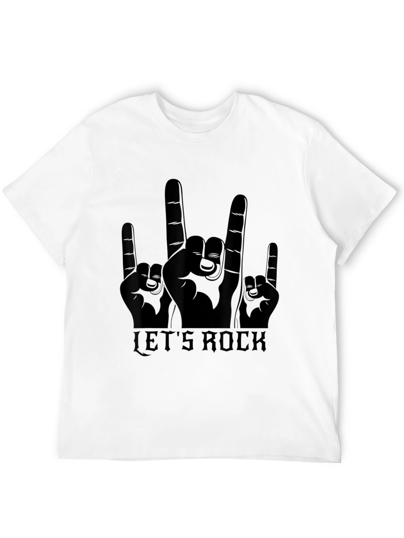 Lets Rock Graphic T-Shirt - Black