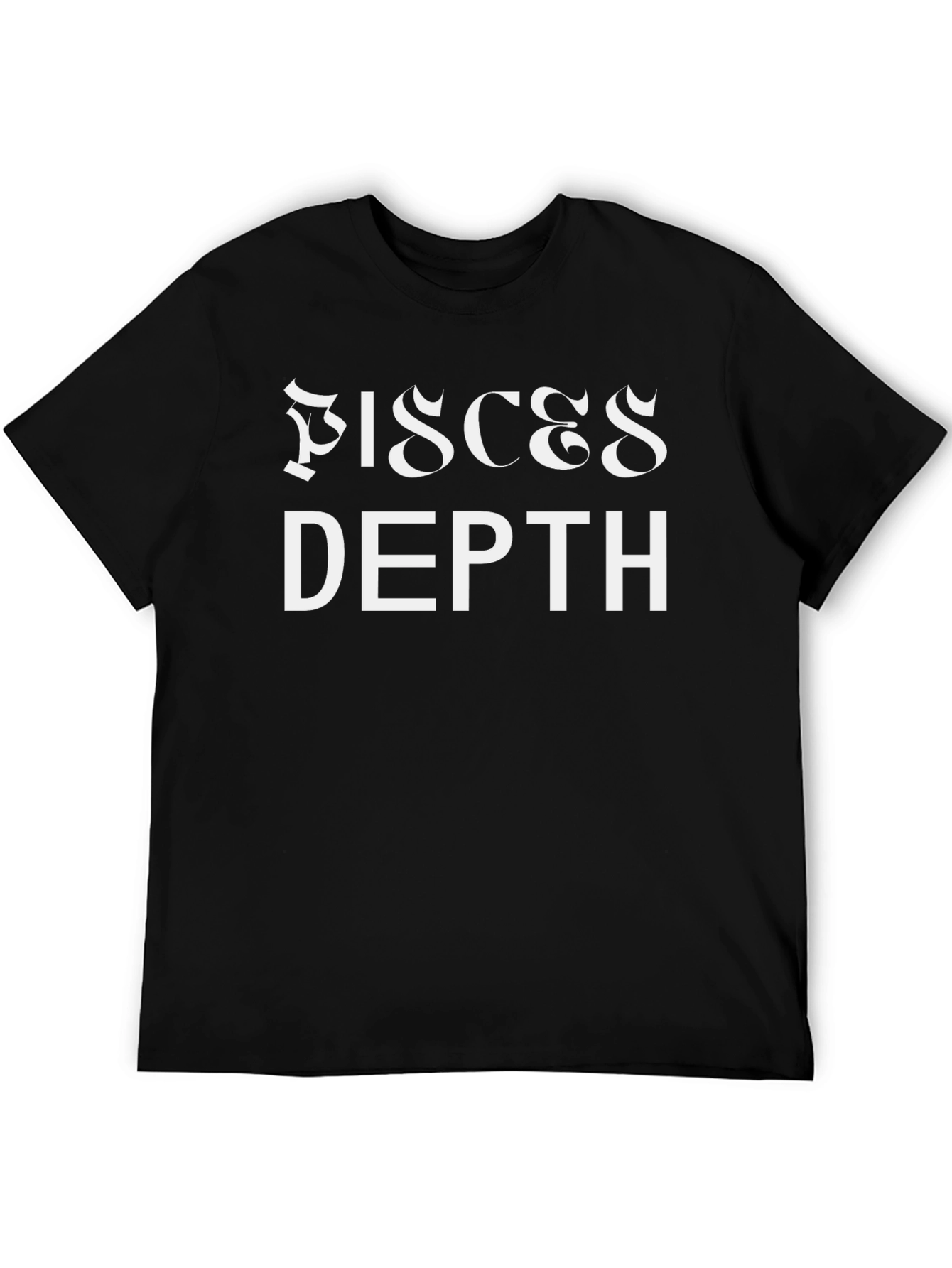Pisces Depth Black Graphic T-Shirt