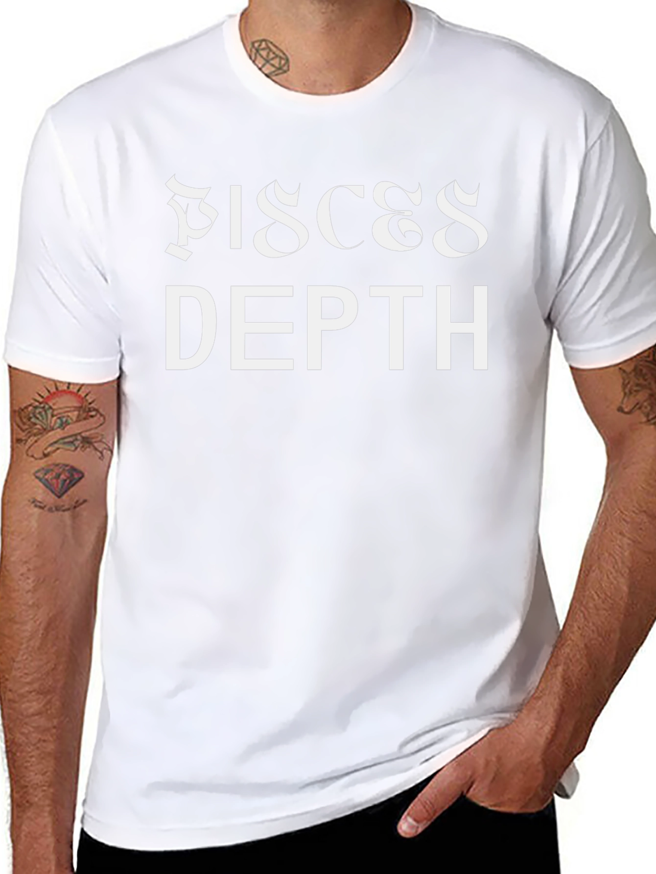 Pisces Depth Black Graphic T-Shirt