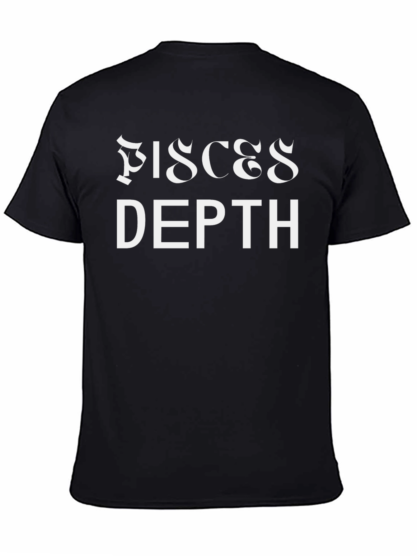 Pisces Depth Black Graphic T-Shirt