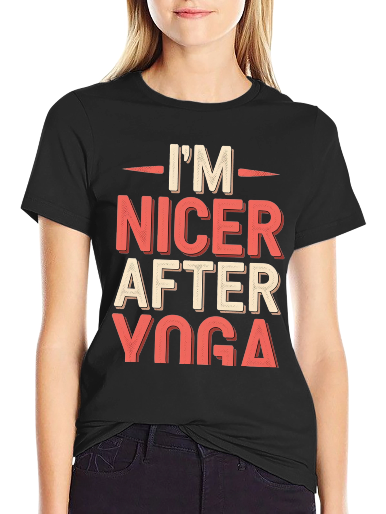Im Nicer After Yoga Black T-Shirt