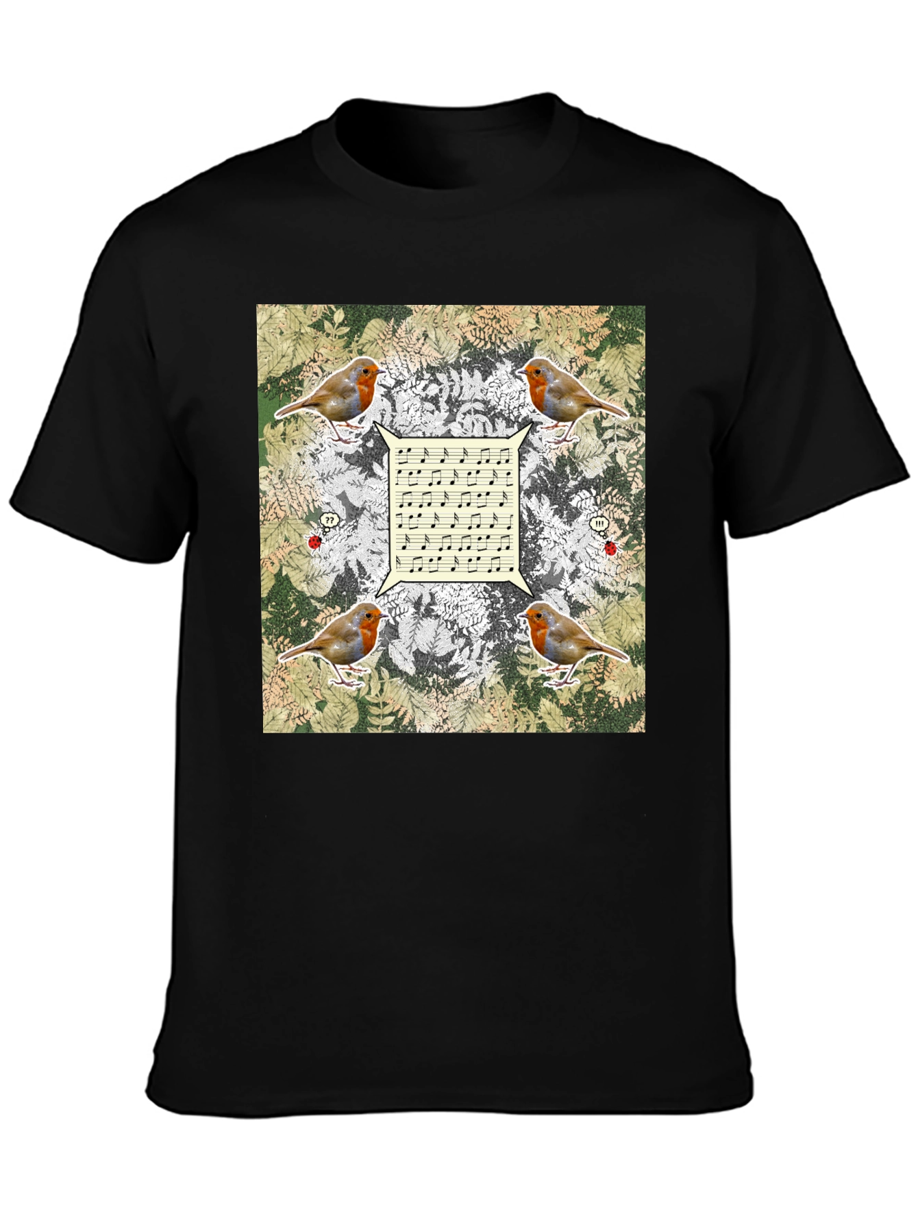 Robin Music Notes T-Shirt