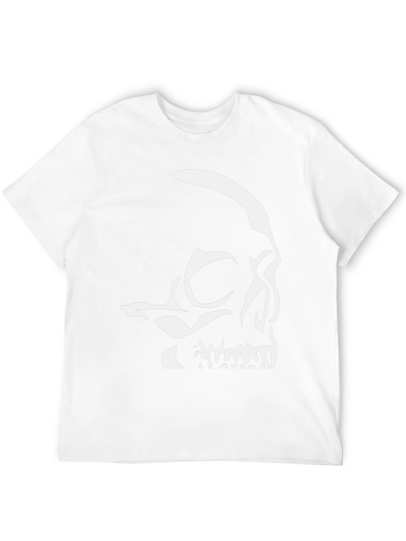 Skull Graphic Tee - Black Cotton Blend T-Shirt