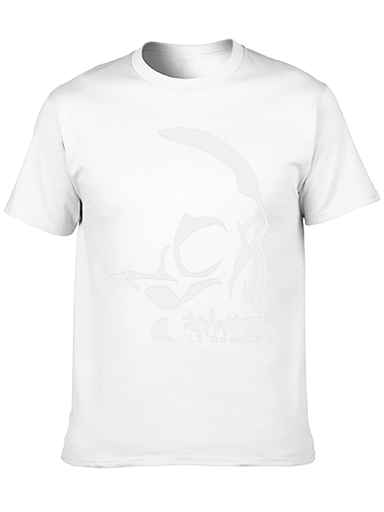 Skull Graphic Tee - Black Cotton Blend T-Shirt