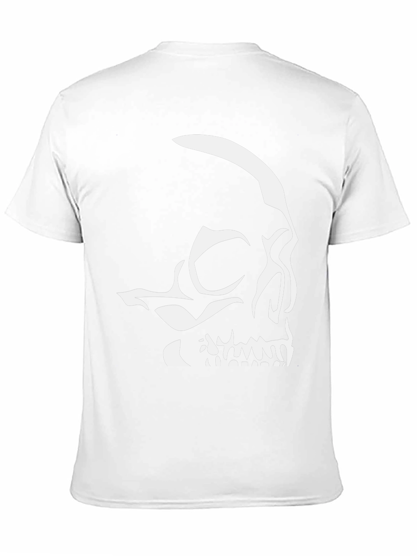 Skull Graphic Tee - Black Cotton Blend T-Shirt