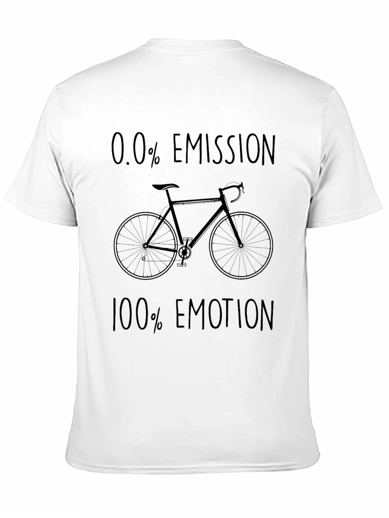 Eco Ride: 0.0% Emission 100% Emotion Black Bike T-Shirt