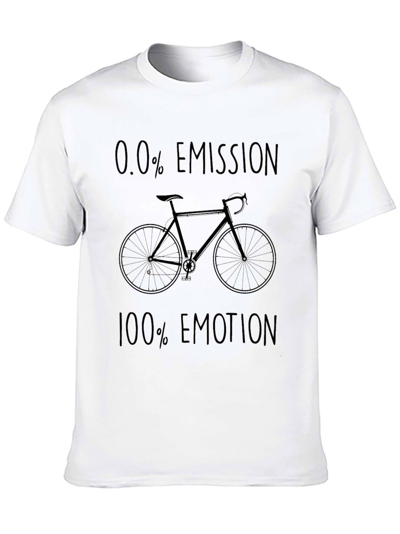 Eco Ride: 0.0% Emission 100% Emotion Black Bike T-Shirt