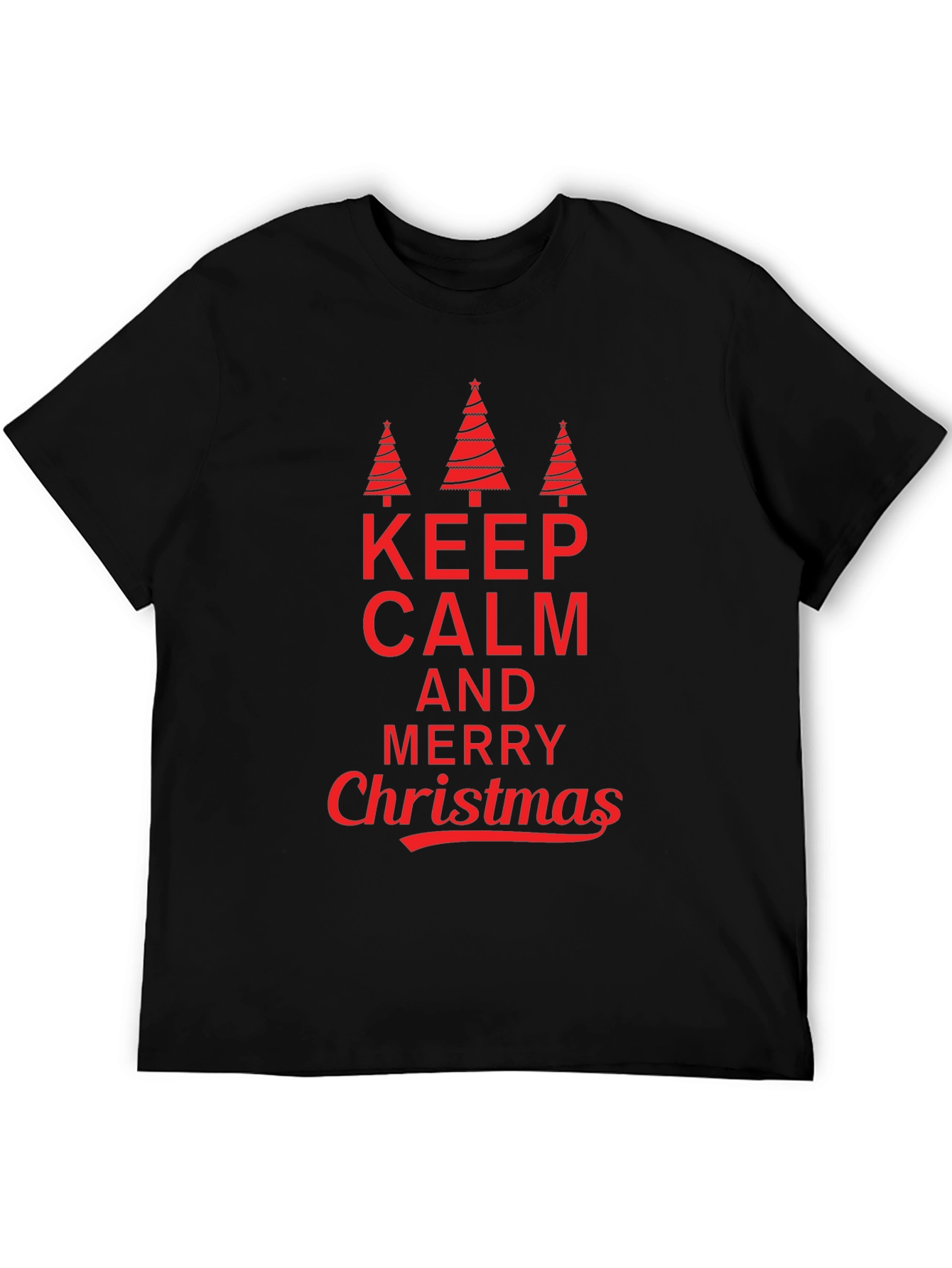 Keep Calm & Merry Christmas Graphic Tee
