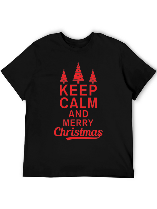 Keep Calm & Merry Christmas Graphic Tee