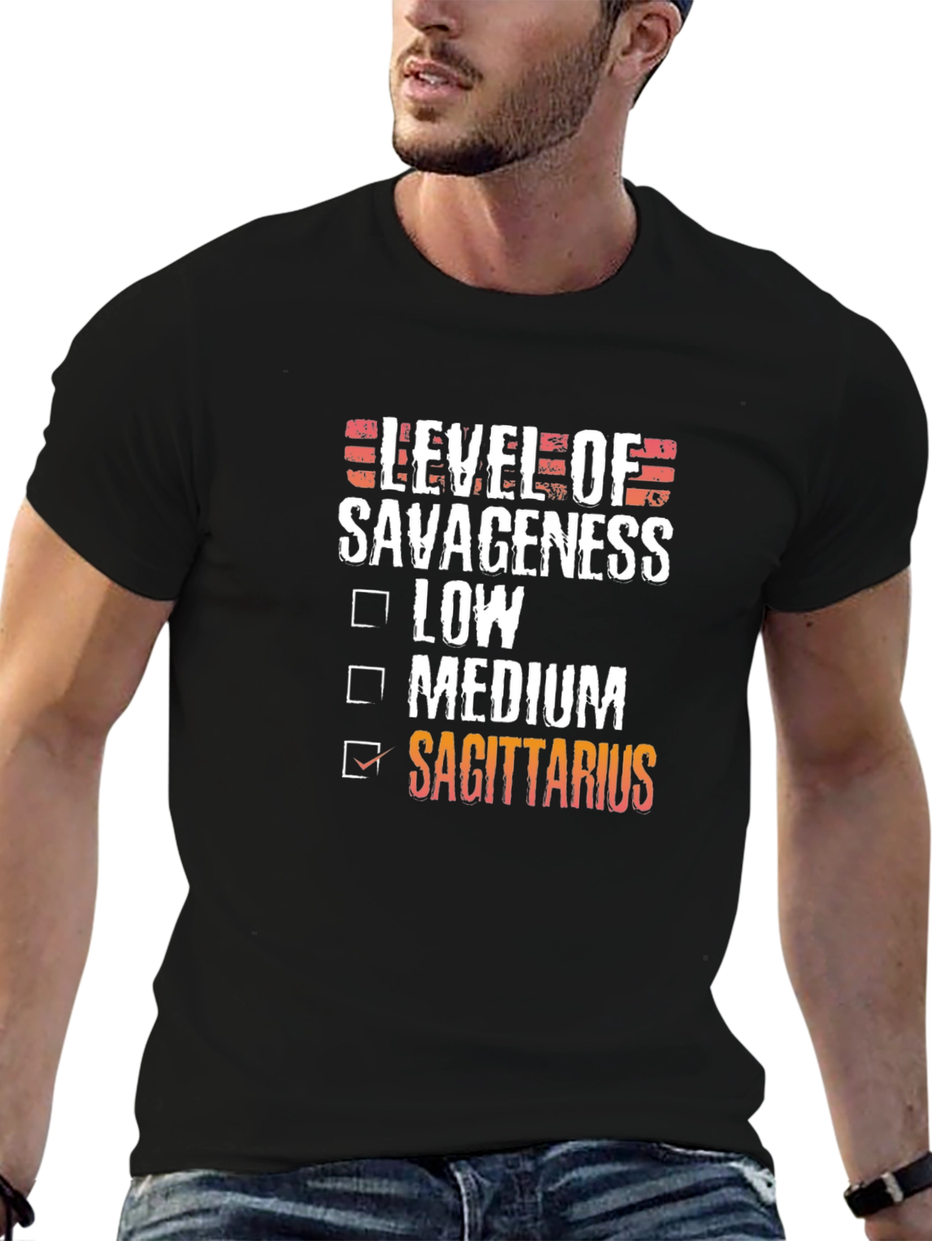 Sagittarius Level of Savageness Zodiac T-Shirt