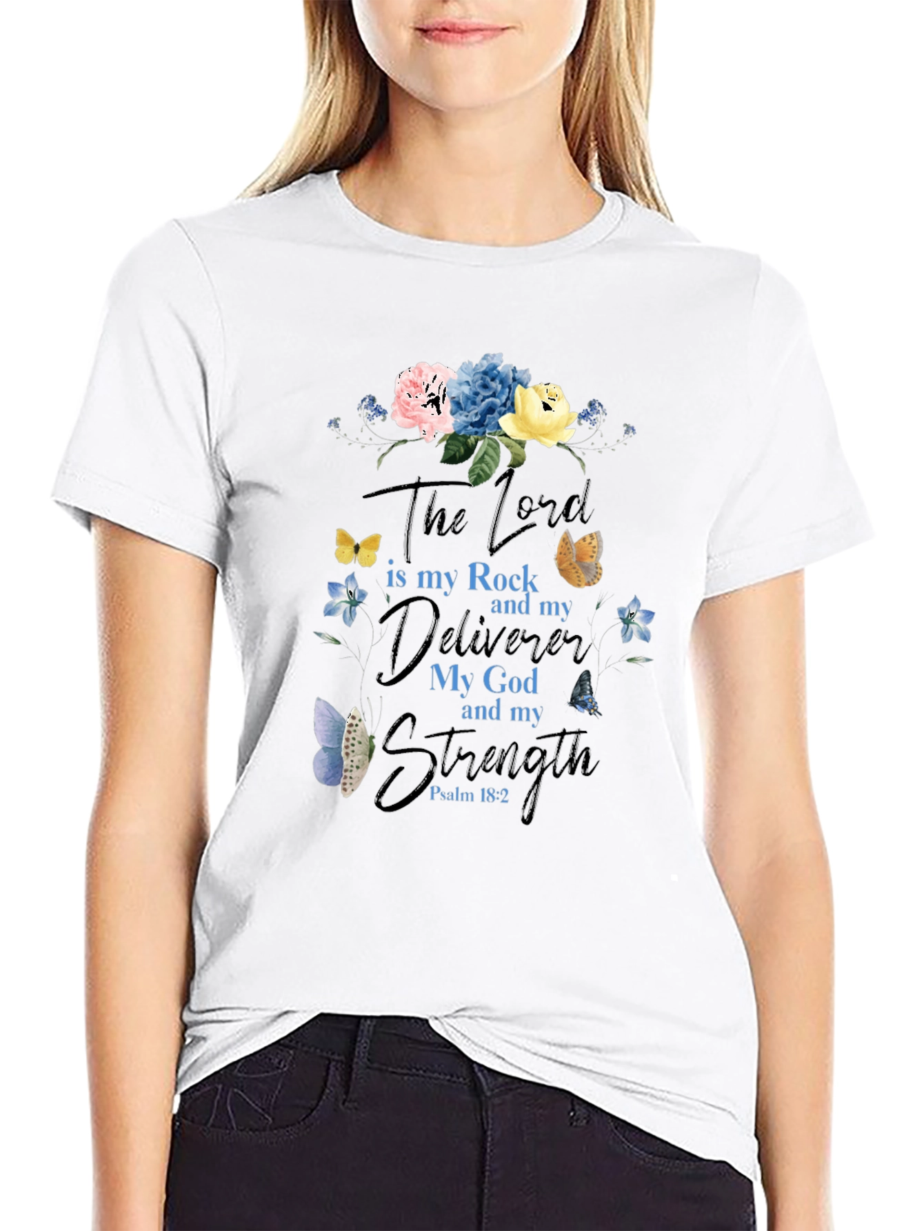 Faith-Based Floral T-Shirt