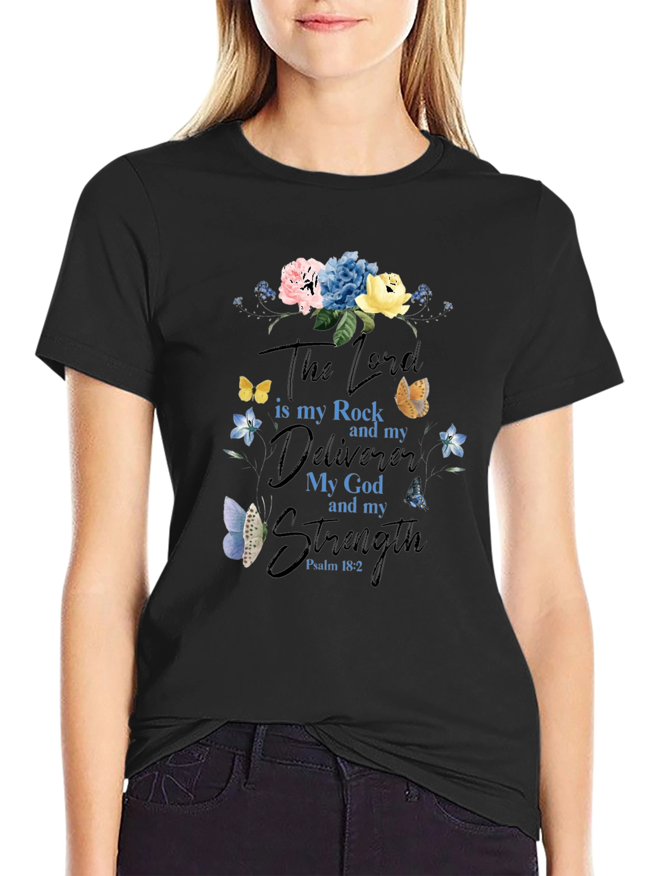 Faith-Based Floral T-Shirt