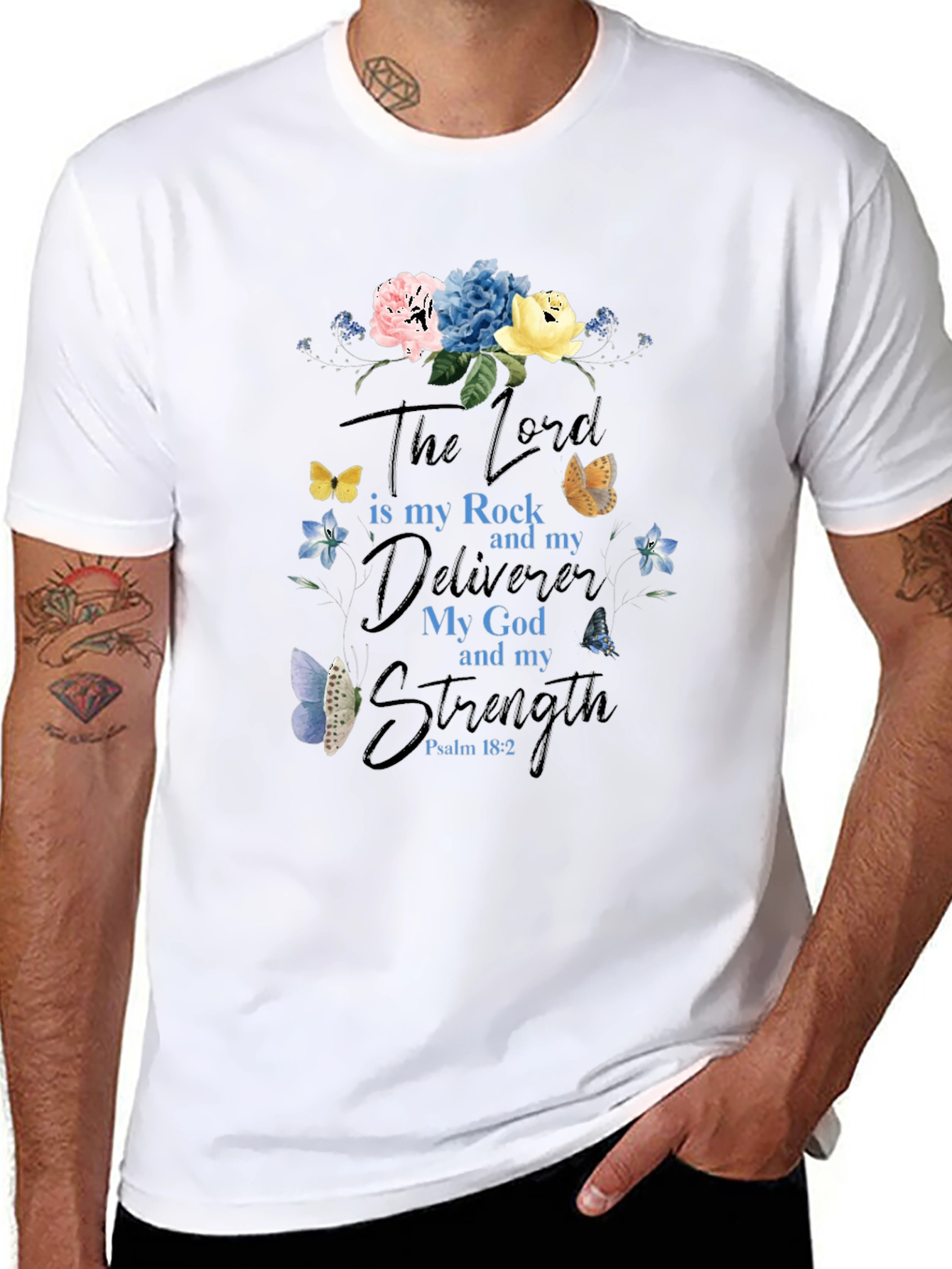 Faith-Based Floral T-Shirt