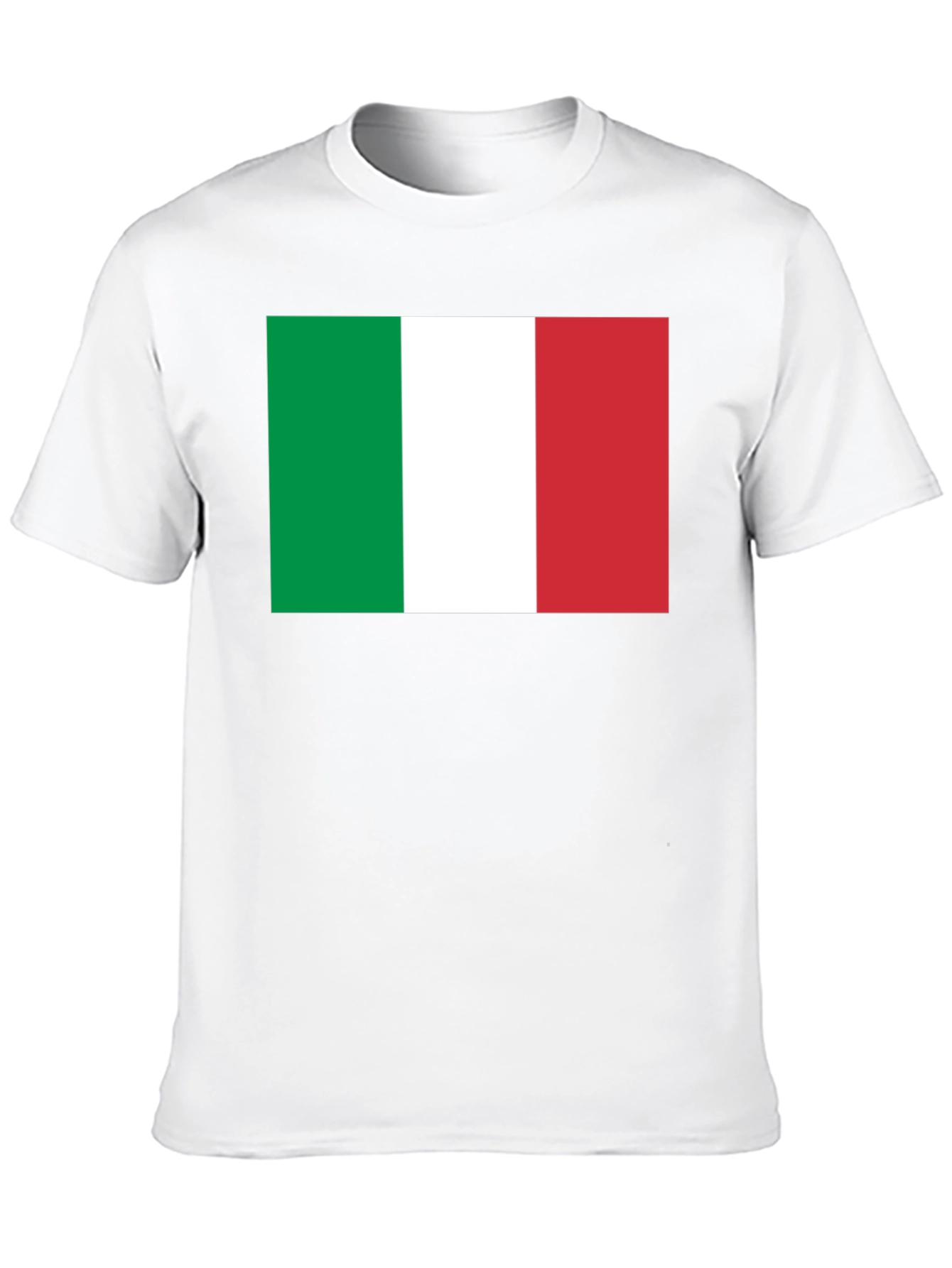 Italian Flag T-Shirt - Black Cotton Tee