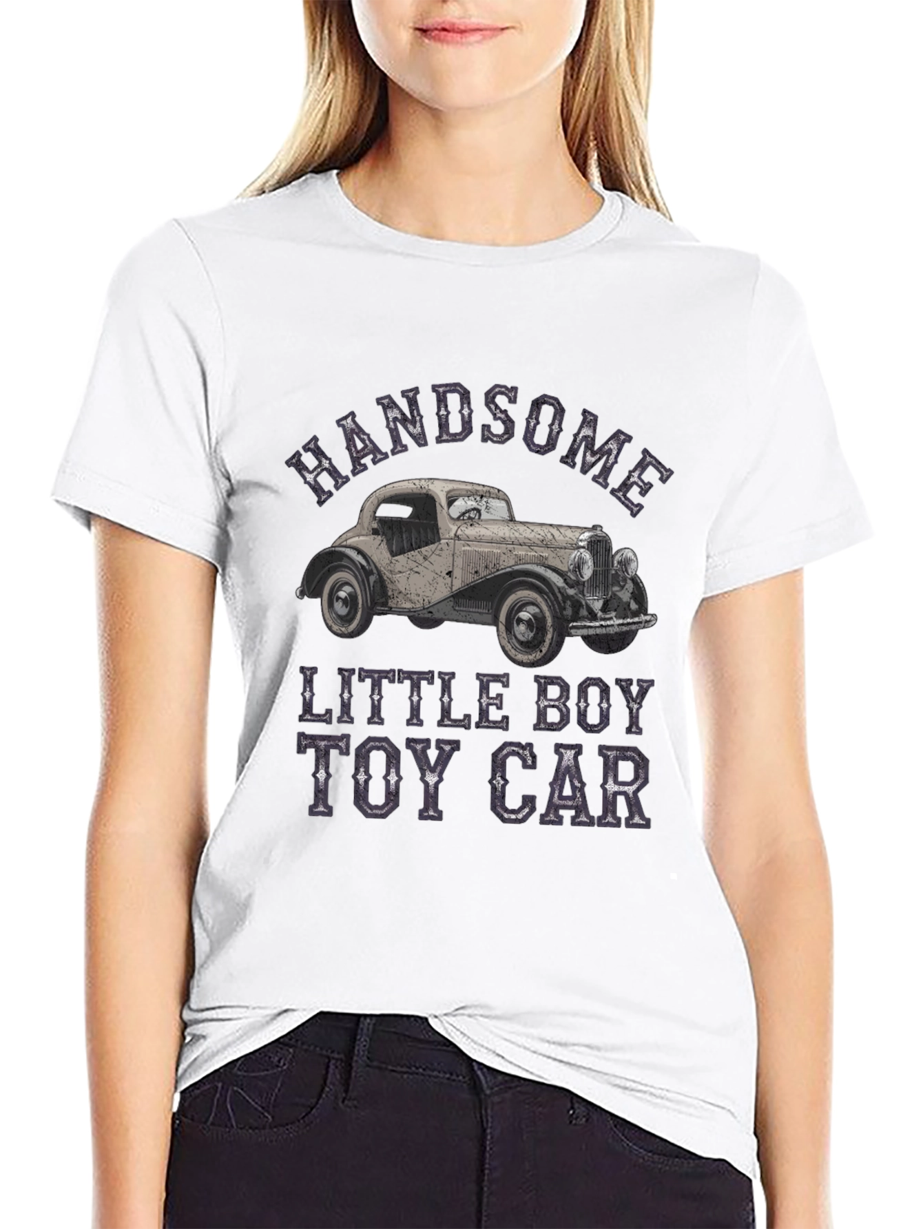 Handsome Little Boy Toy Car T-Shirt