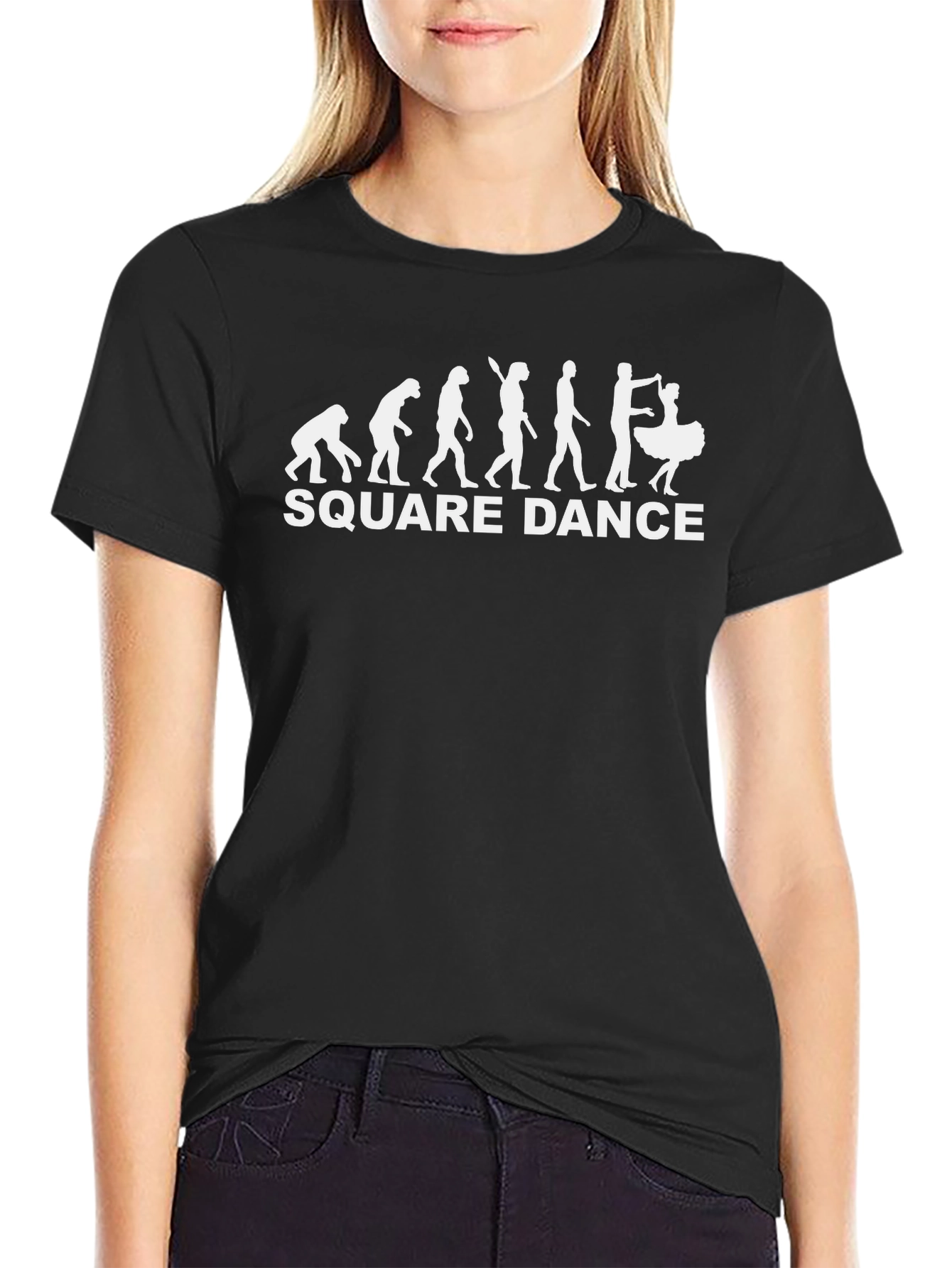 Evolution of Square Dance Black T-Shirt
