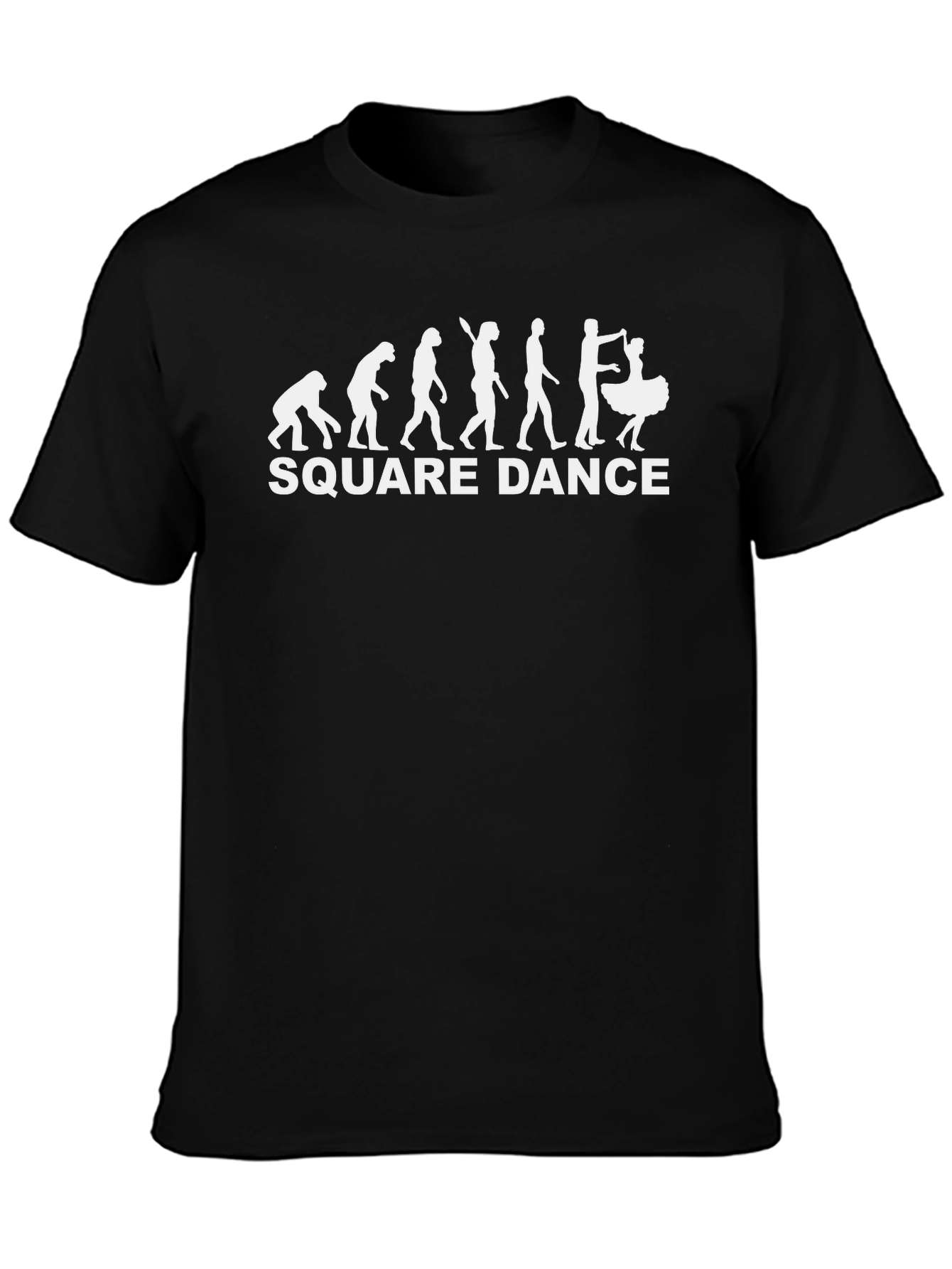 Evolution of Square Dance Black T-Shirt