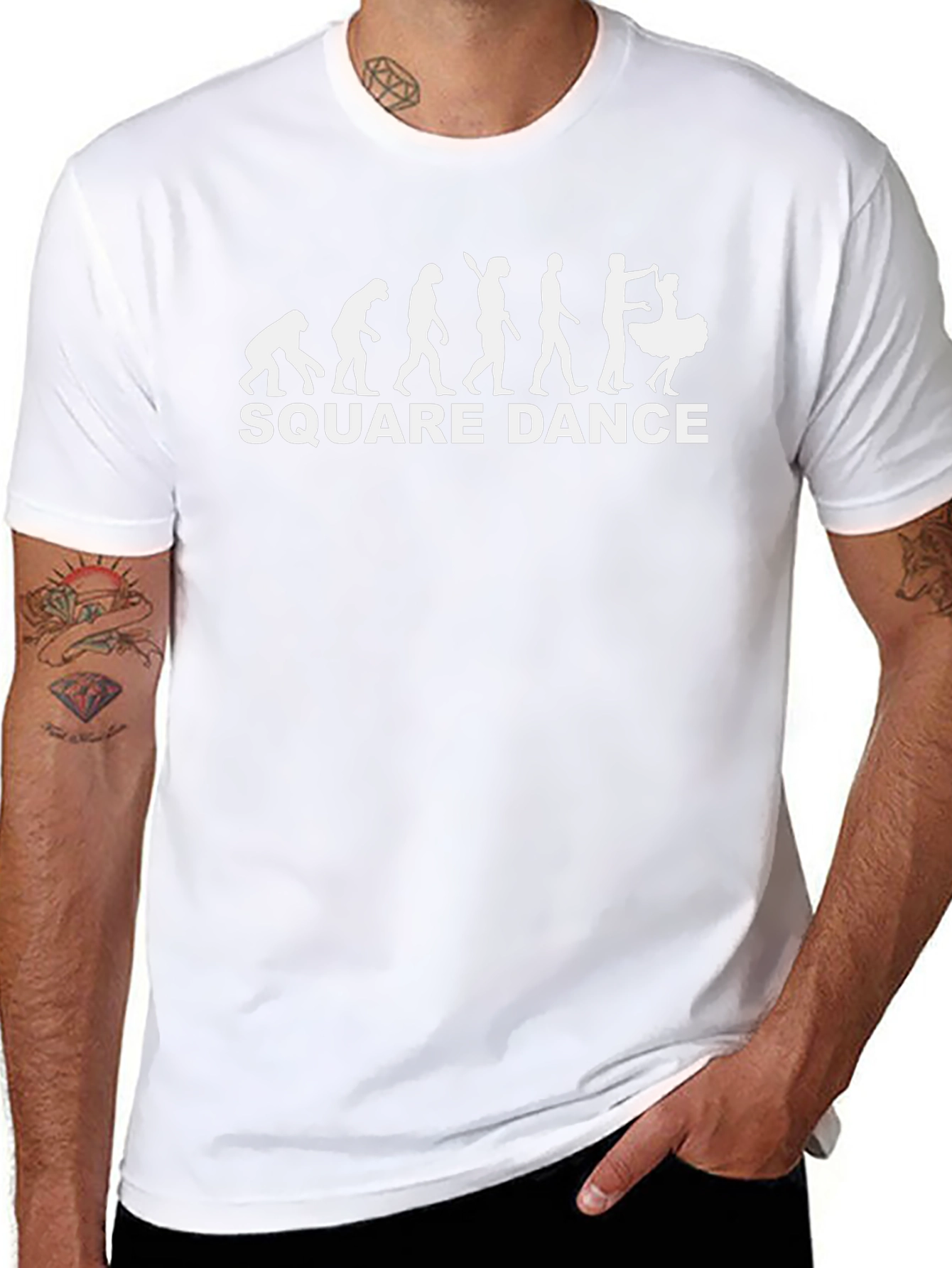 Evolution of Square Dance Black T-Shirt