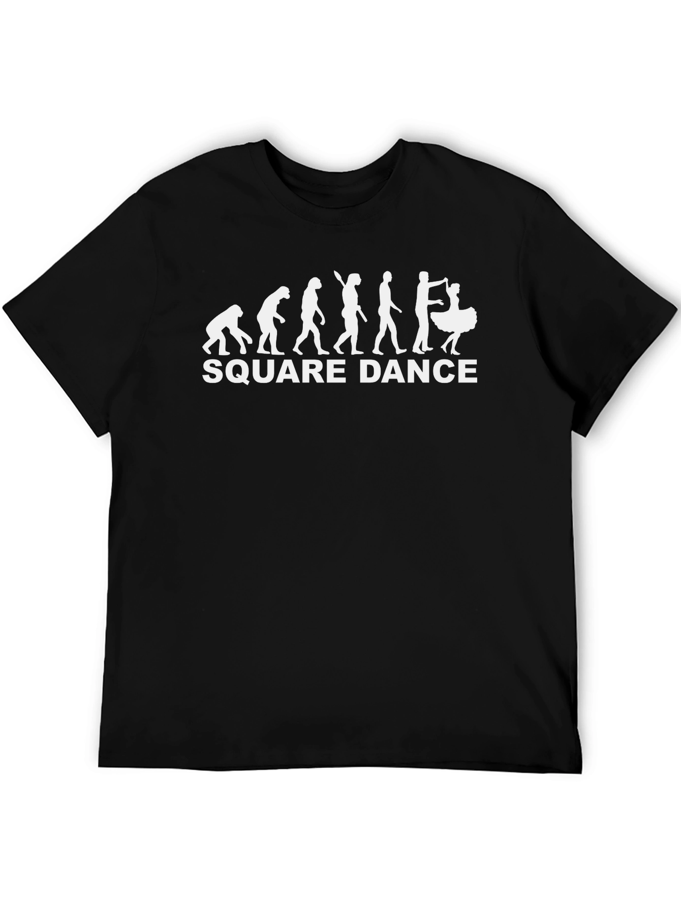 Evolution of Square Dance Black T-Shirt