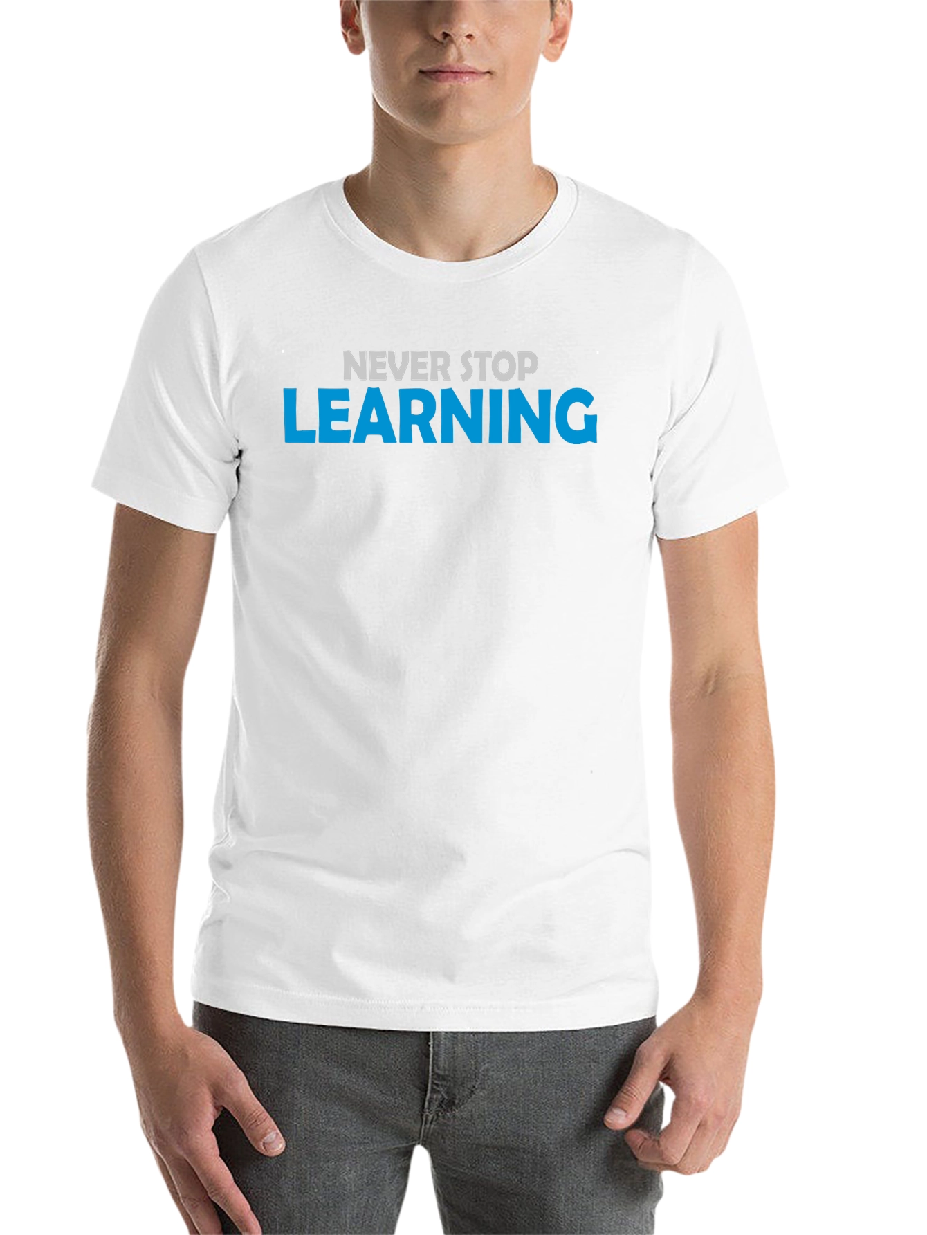 Never Stop Learning Black T-Shirt