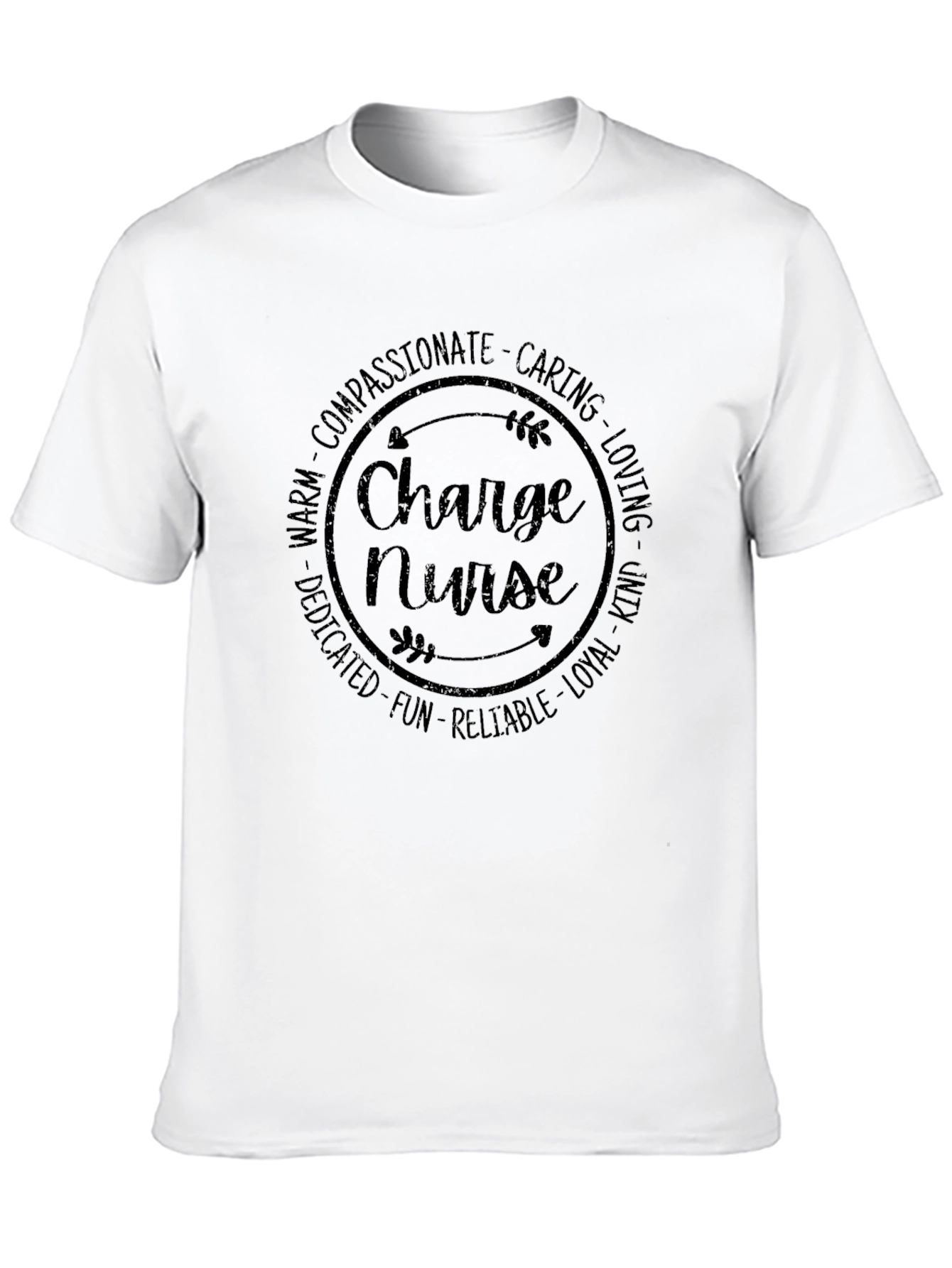 Charge Nurse T-Shirt - Caring Professional Tee
