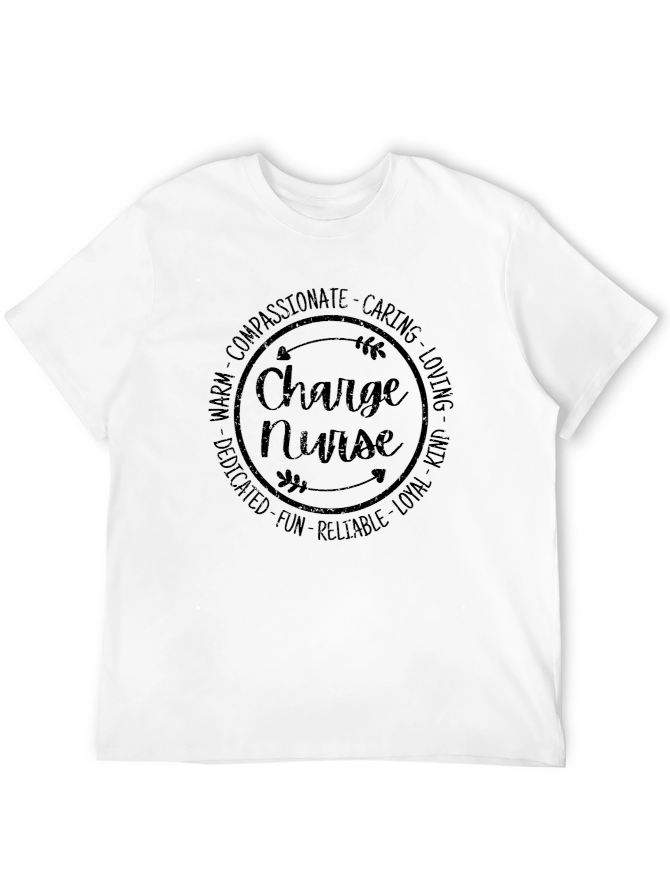 Charge Nurse T-Shirt - Caring Professional Tee