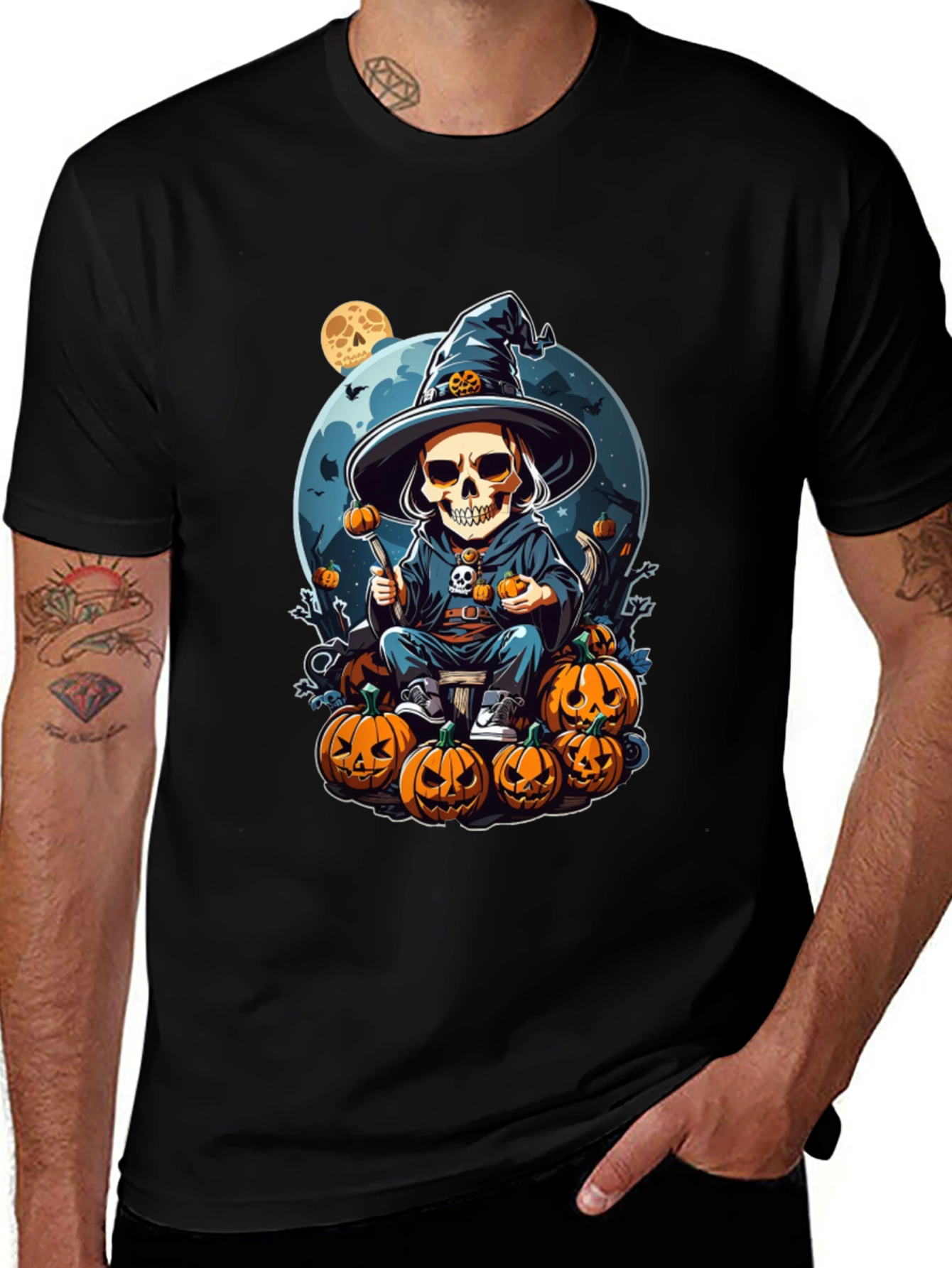 Halloween Skeleton Witch T-Shirt