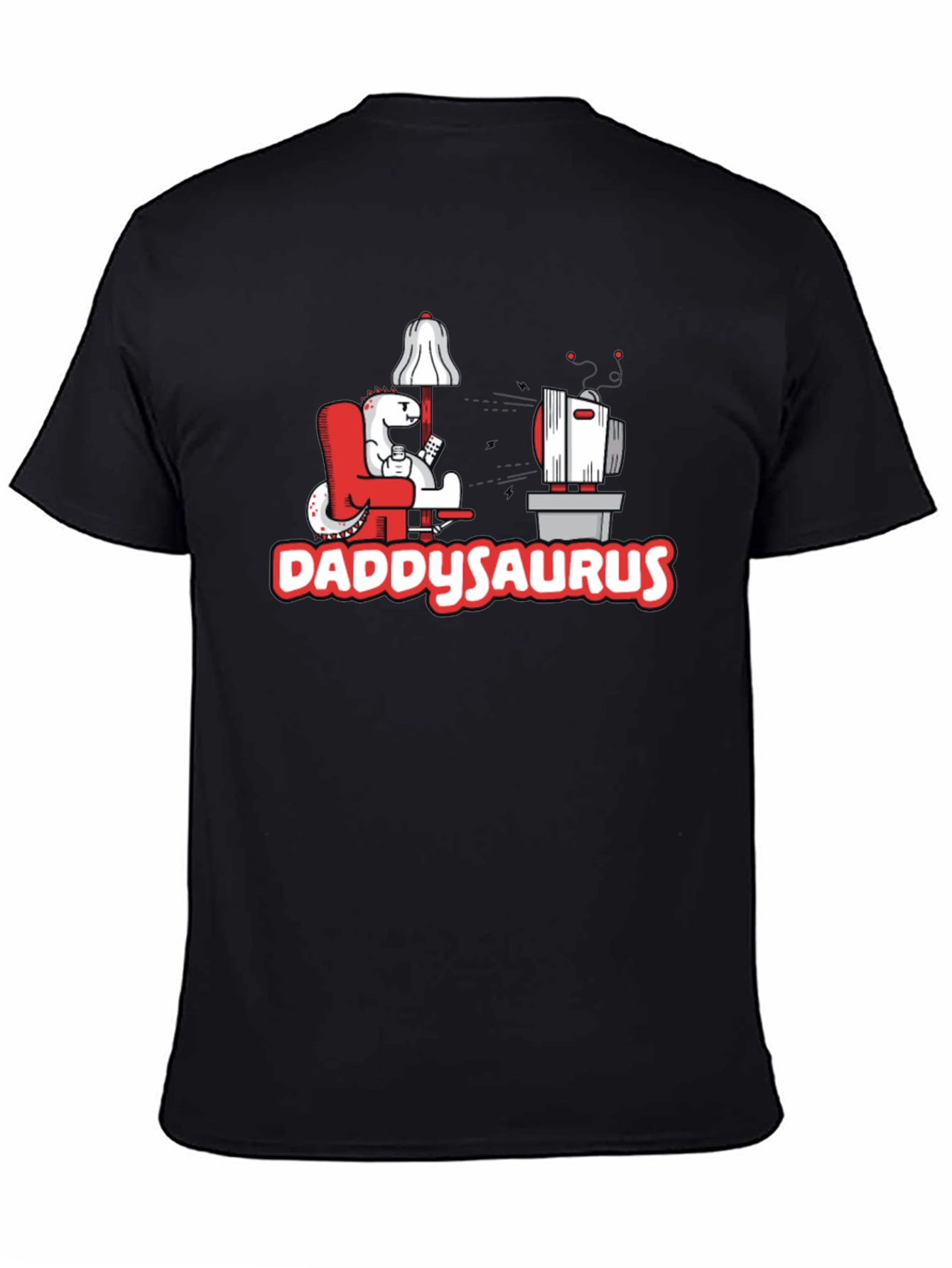 DaddySaurus T-Shirt - Gamer Dad Dinosaur Tee