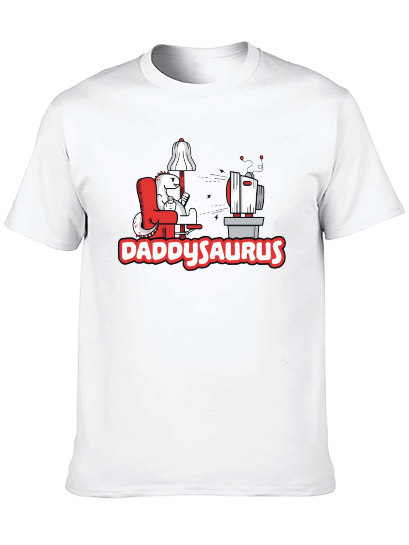 DaddySaurus T-Shirt - Gamer Dad Dinosaur Tee